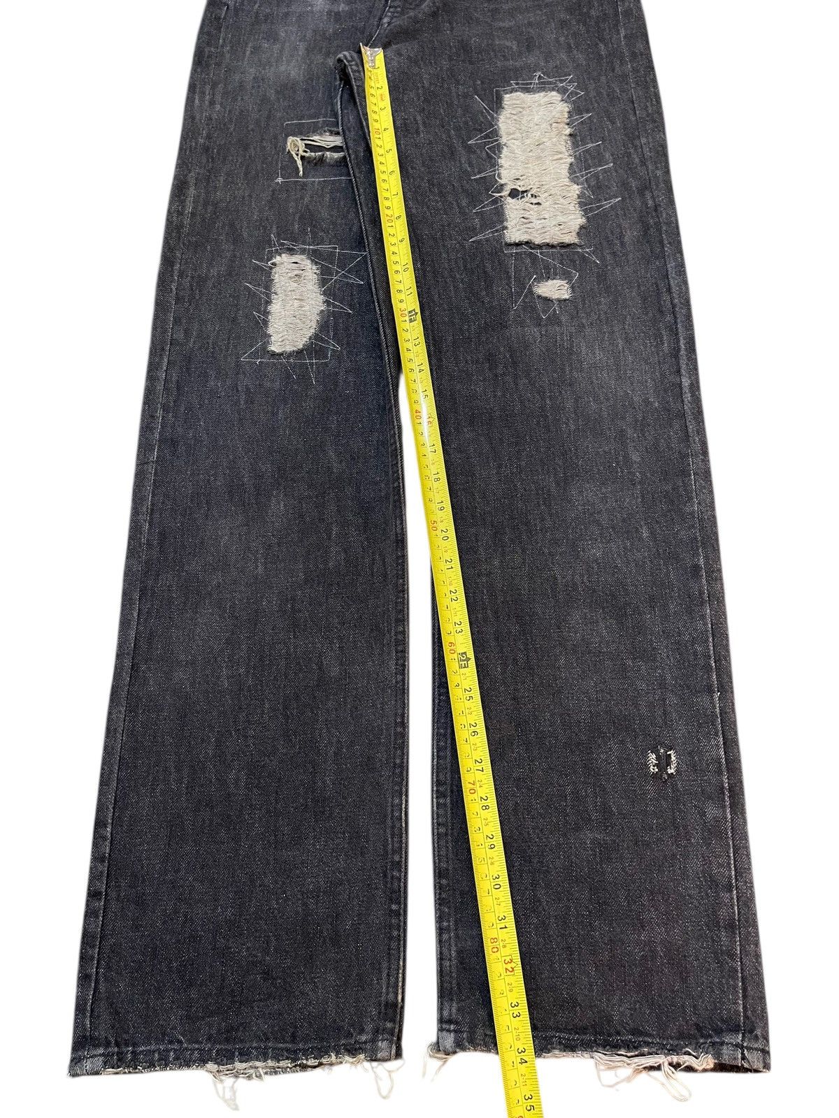 Helmut Lang Vintage Japanese Brand Distressed Style Loose Jeans Size US 33 - 13 Thumbnail