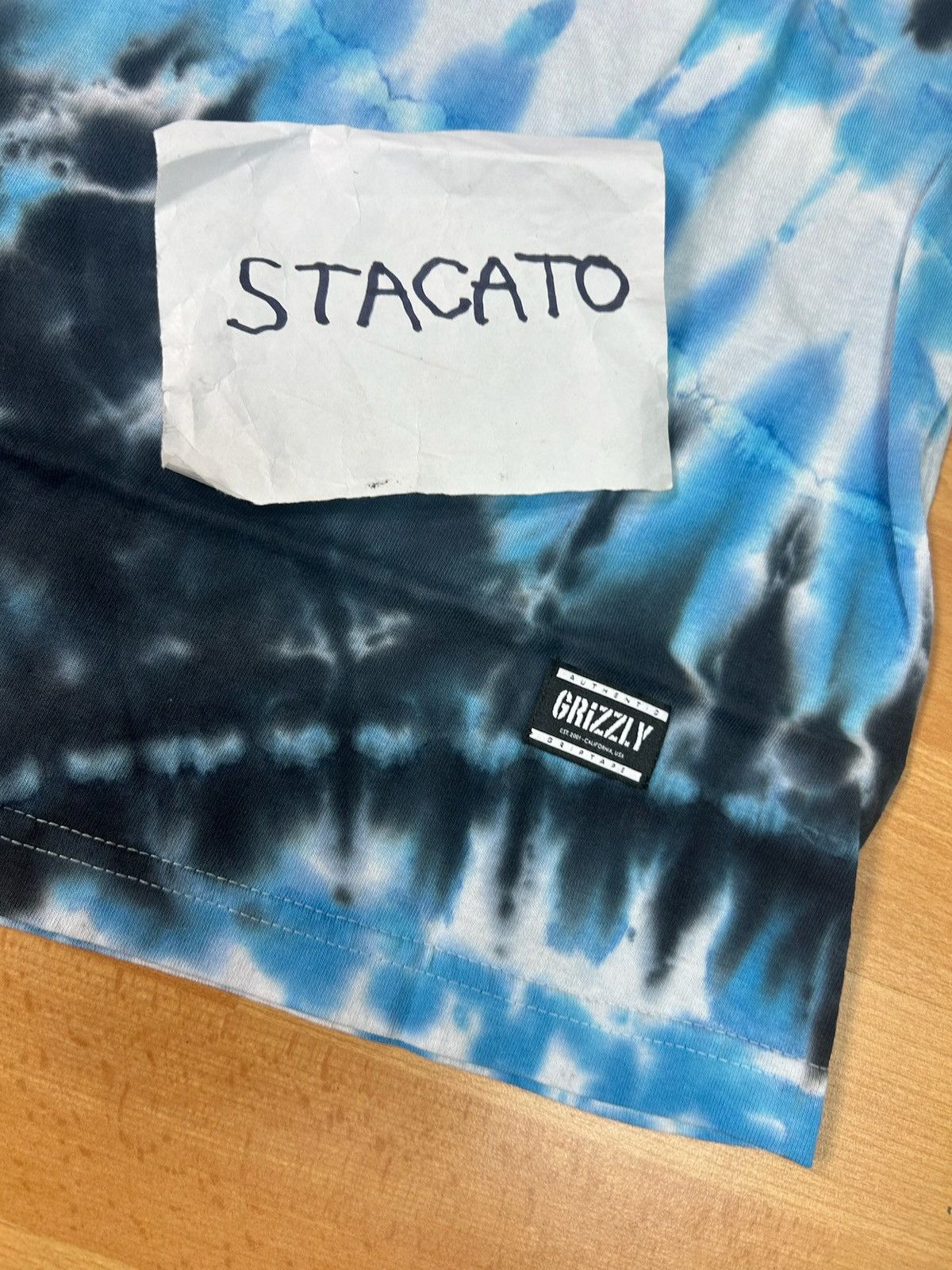 Grizzly Griptape × Rap Tees Grizzly Griptape Logo Tie Dye Tee Blue Size US M / EU 48-50 / 2 - 5 Thumbnail