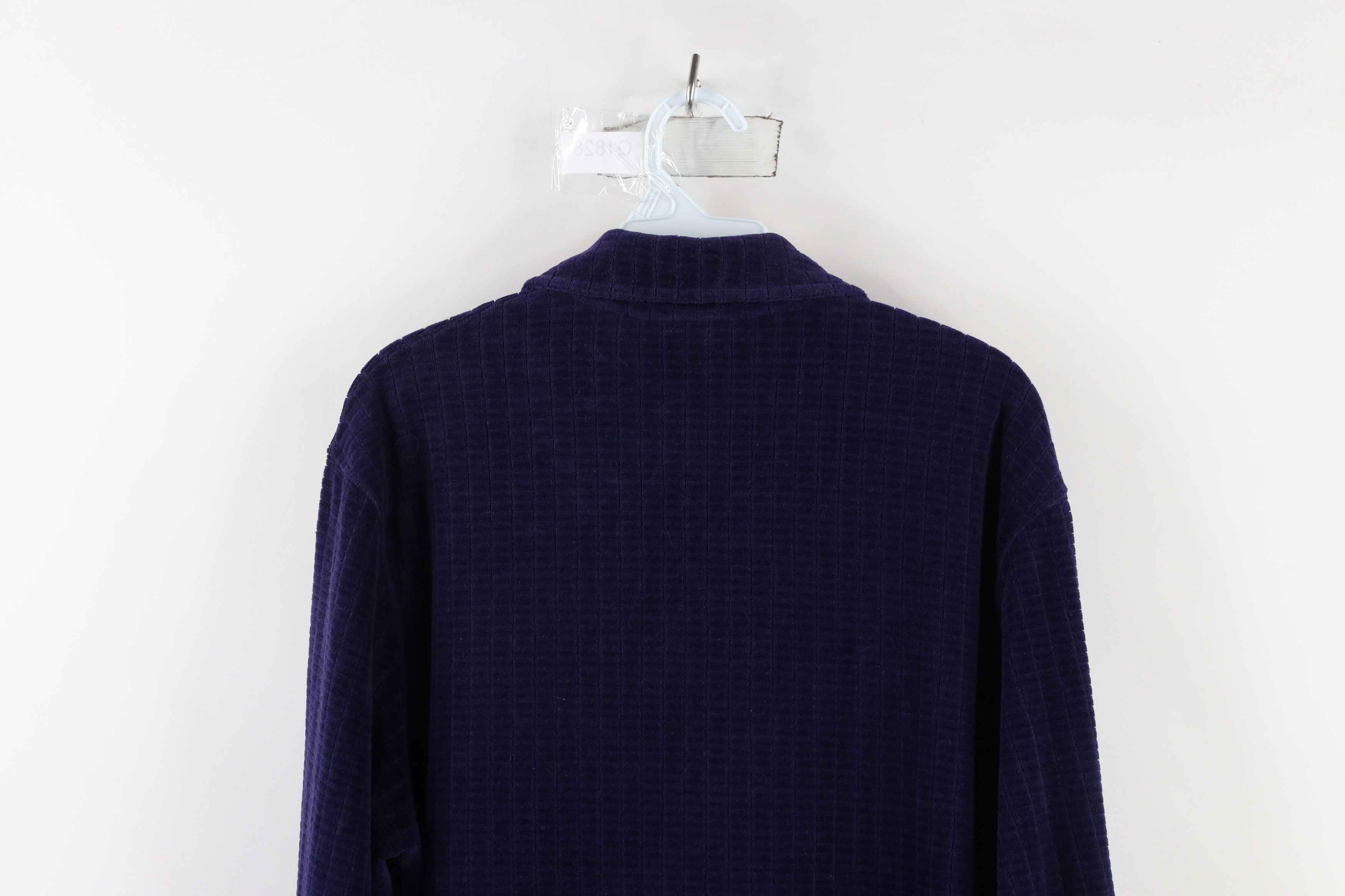 Vintage Vintage 90s Streetwear Velour Half Zip Pullover Polo Shirt Size US M / EU 48-50 / 2 - 8 Thumbnail