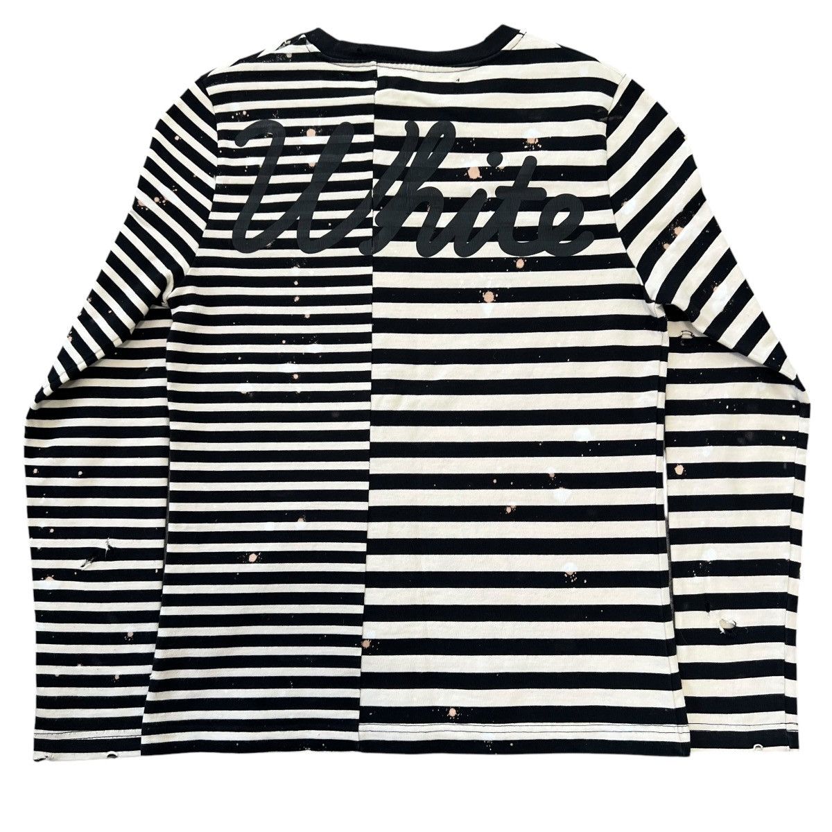 Off-White OFF-WHITE 2015SS Distressed Border L/S T-Shirt Size US XS / EU 42 / 0 - 10 Thumbnail