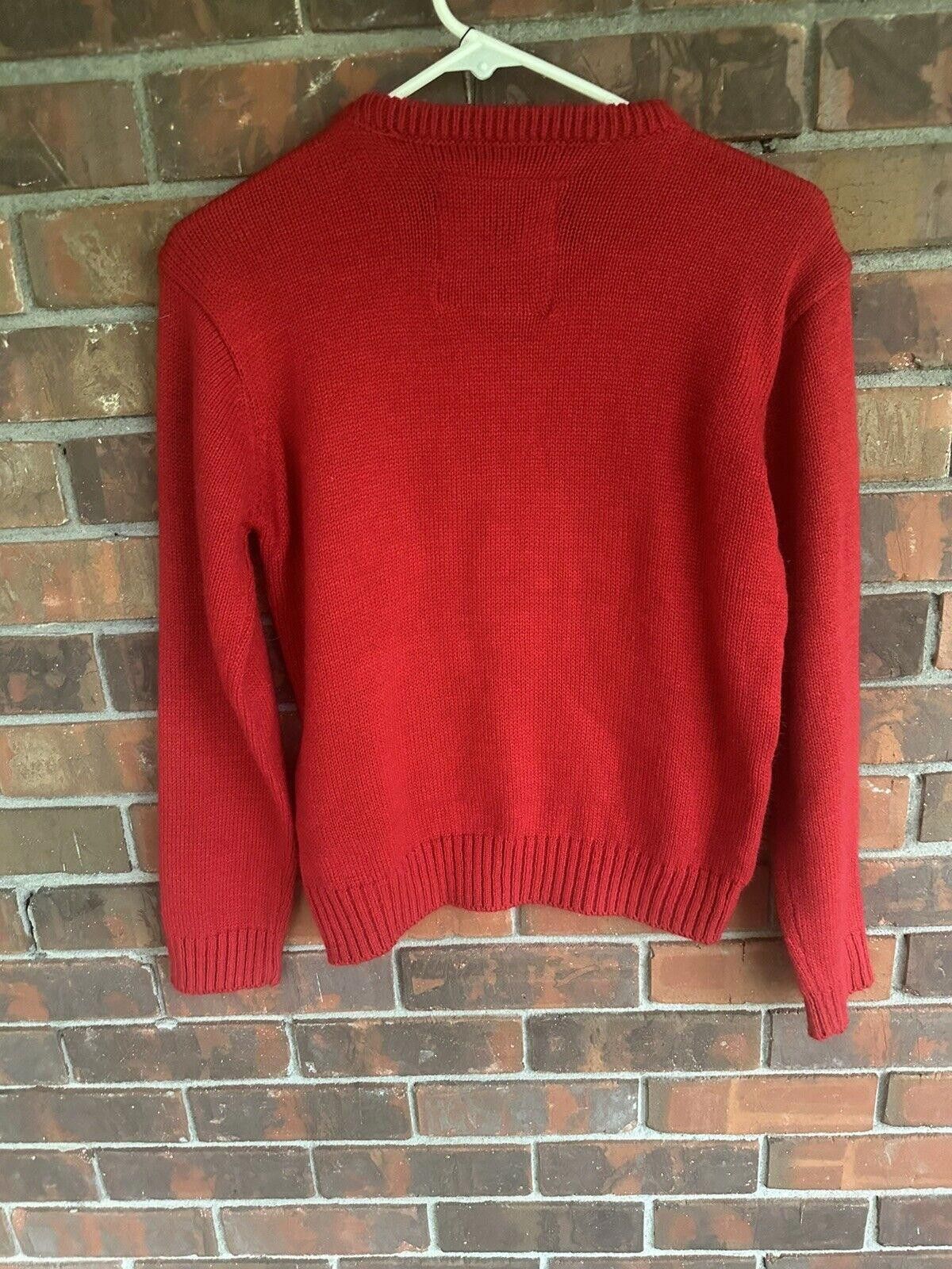Designer American Stitch Boys Christmas Sweater Red Xl Extra Large Size US S / EU 44-46 / 1 - 3 Thumbnail