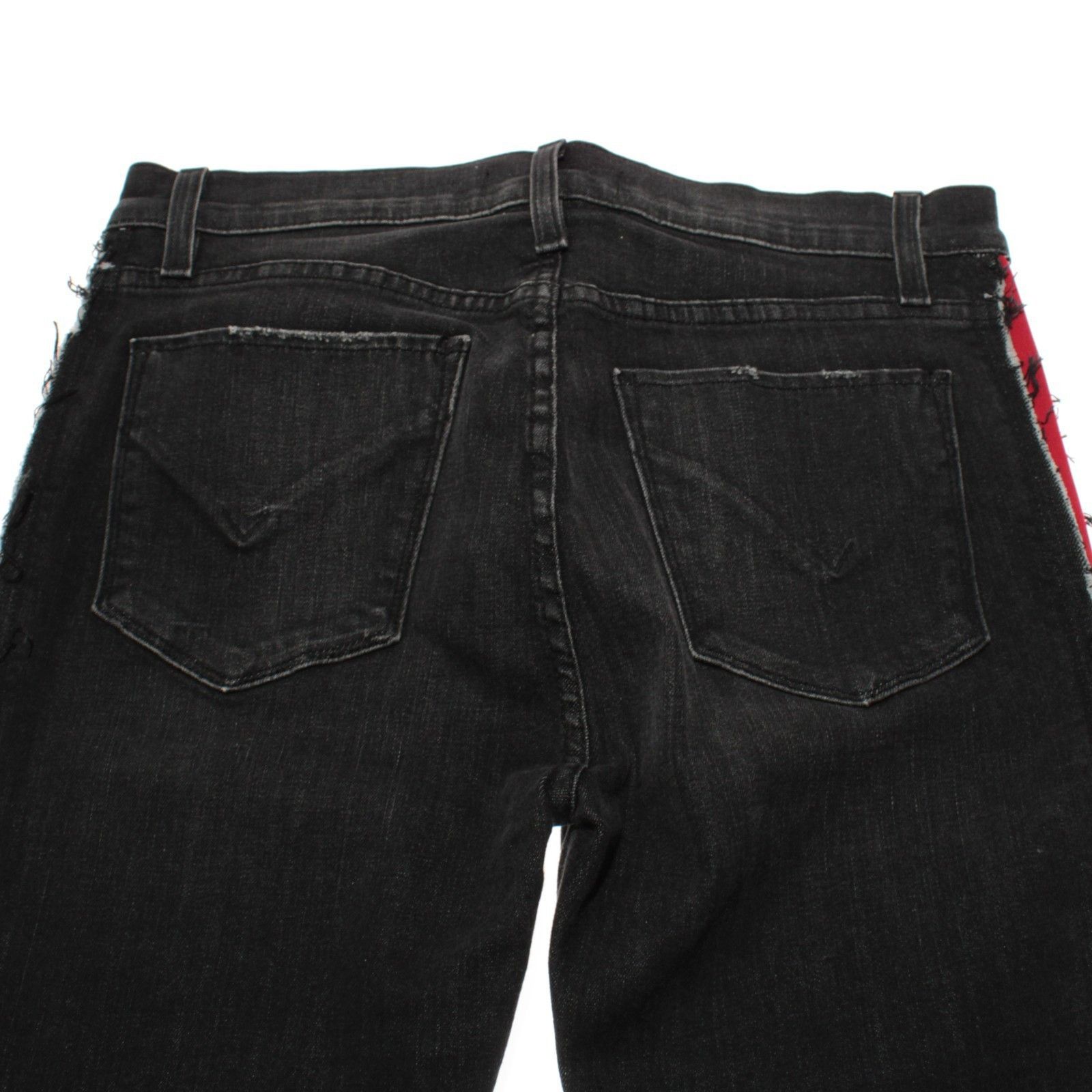 Hudson Hudson Barbara Jeans Size 29 Gray with Red Side Stripes Size 29" - 5 Thumbnail