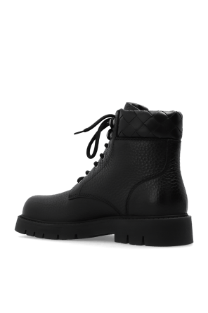 Bottega Veneta o1loc1c0426 796451 Haddock Lace-Up Ankle Boots in Black Size US 12 / EU 45 - 4 Thumbnail