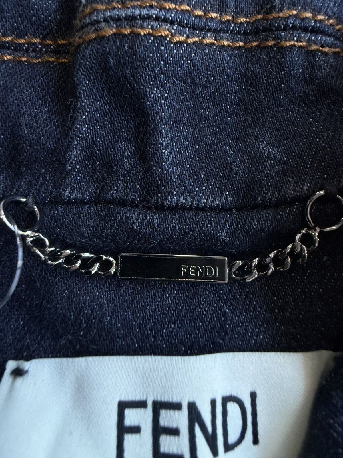 Fendi Fendi - Cropped Patched Denim Jacket Size S / US 4 / IT 40 - 8 Thumbnail