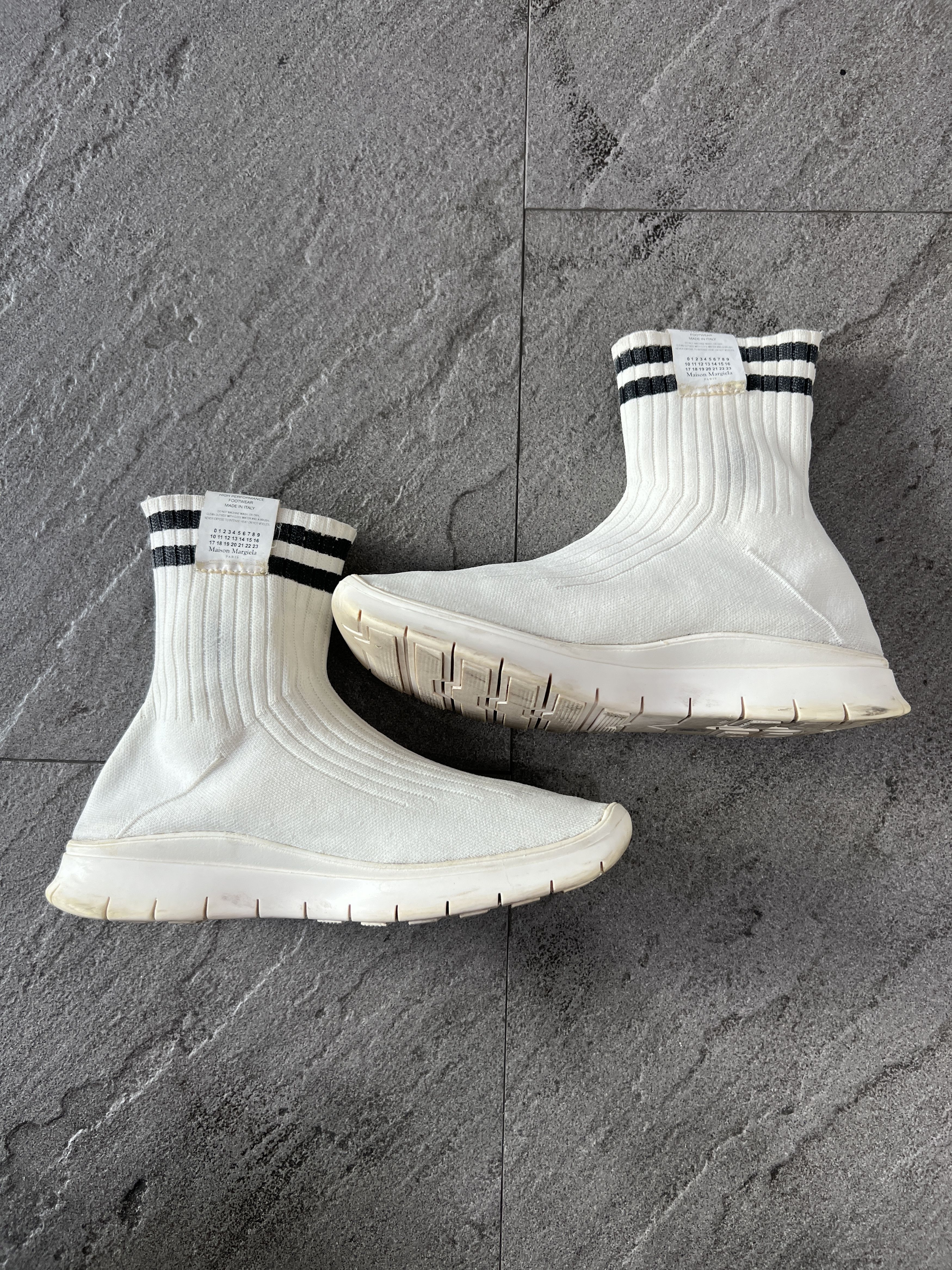 Maison Margiela Maison Margiela Sock Sneakers Boots EU 40 White Knit Ankle Size US 10 / IT 40 - 4 Thumbnail