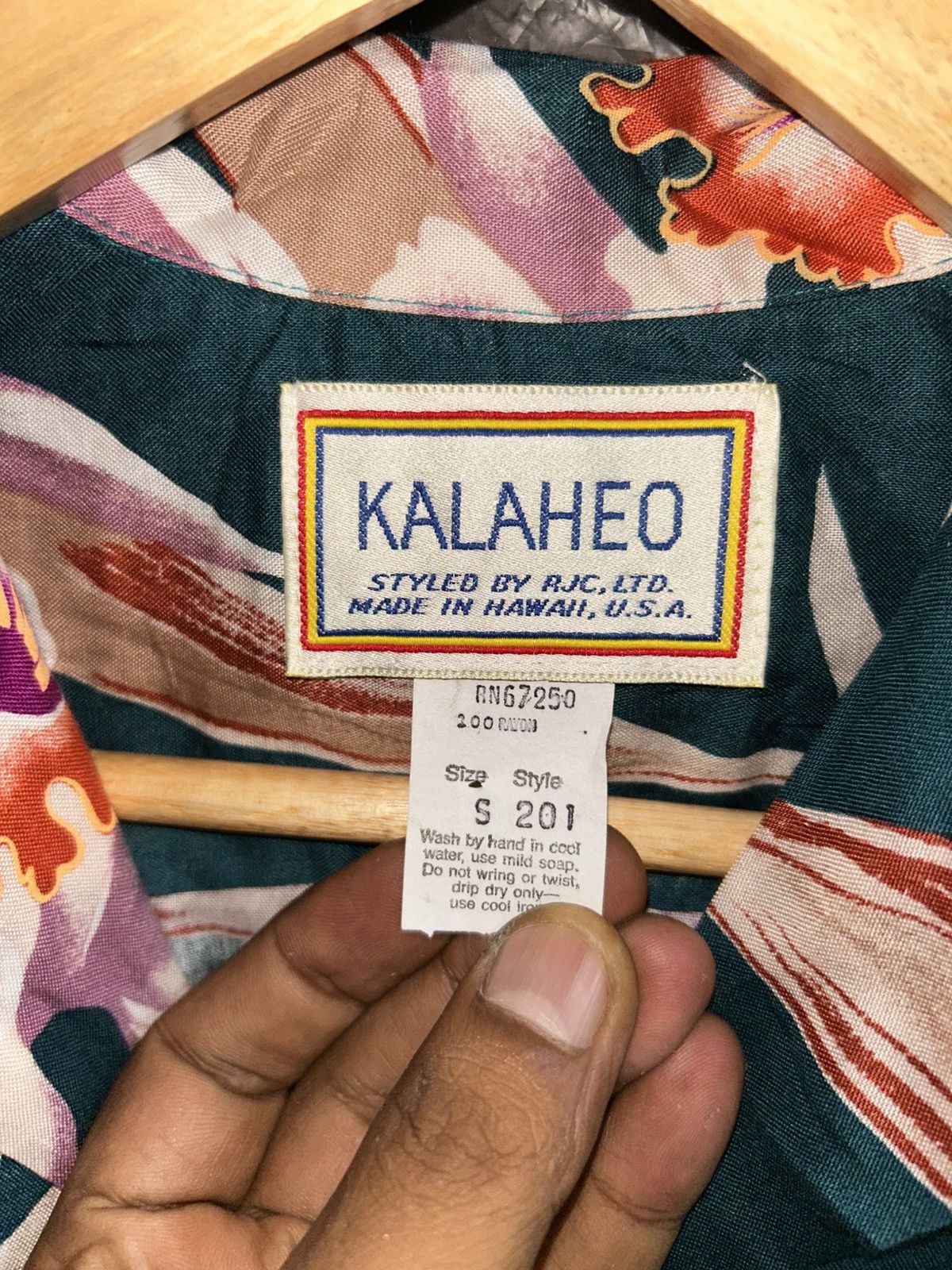 Kalaheo Vintage Hoffman Fabrics Rayon Hawaiian Butto Up Short Shirt Size US S / EU 44-46 / 1 - 7 Thumbnail