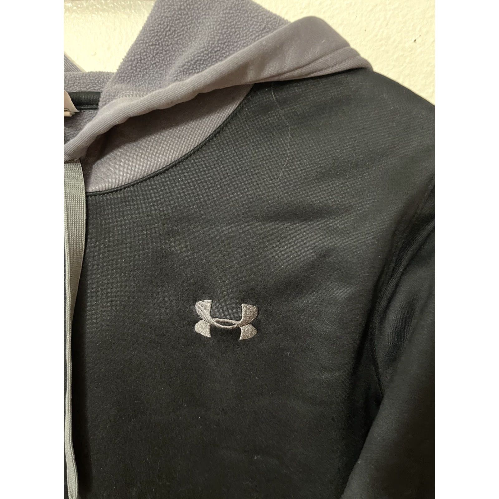 Under Armour Under Armour Hoodie Mens Medium Loose Fit Polyester Black & Gray Size US M / EU 48-50 / 2 - 2 Thumbnail