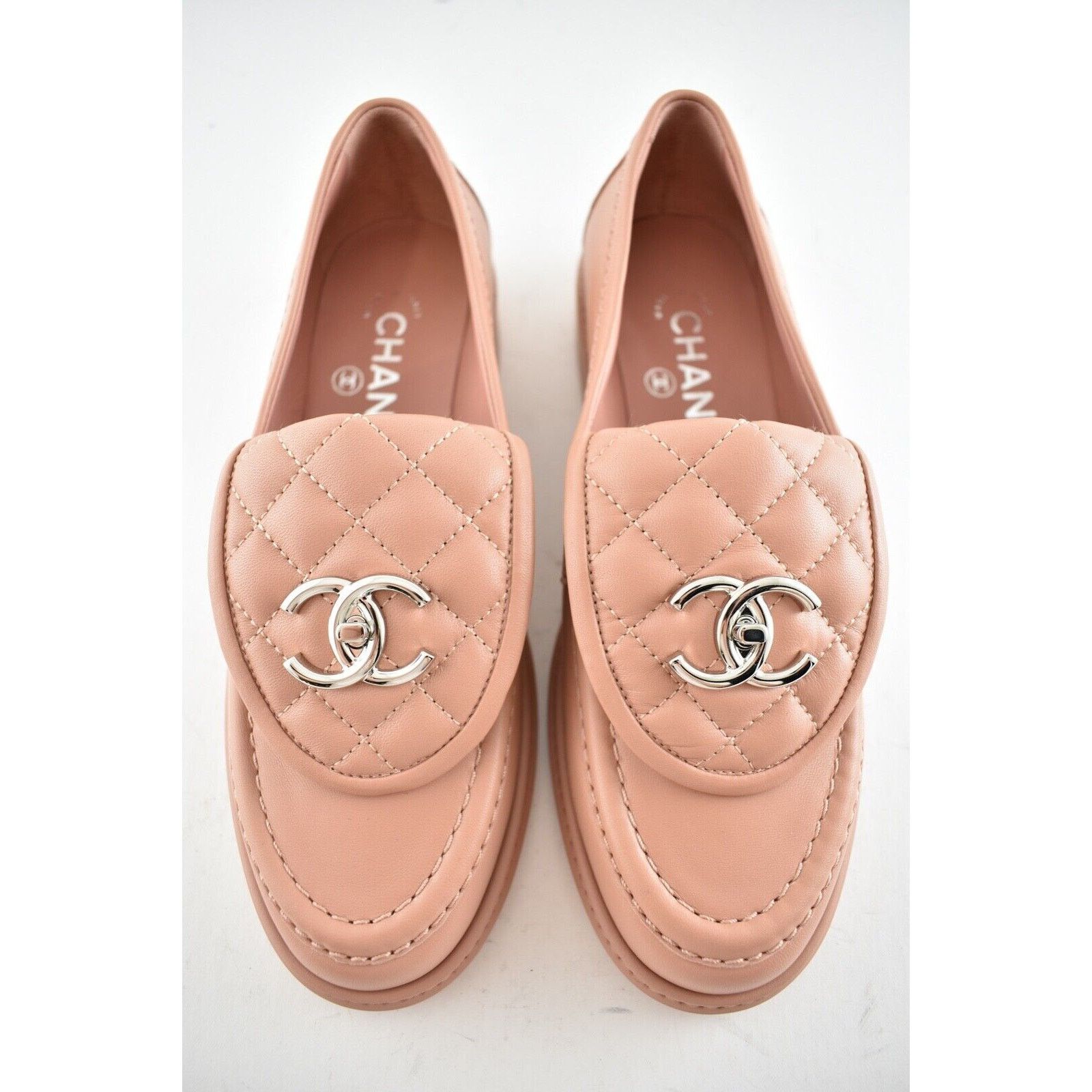 Chanel 21B Quilted Flap Turnlock CC Logo Mule Slip Flat Loafer 40.5 Size US 10.5 / IT 40.5 - 5 Thumbnail