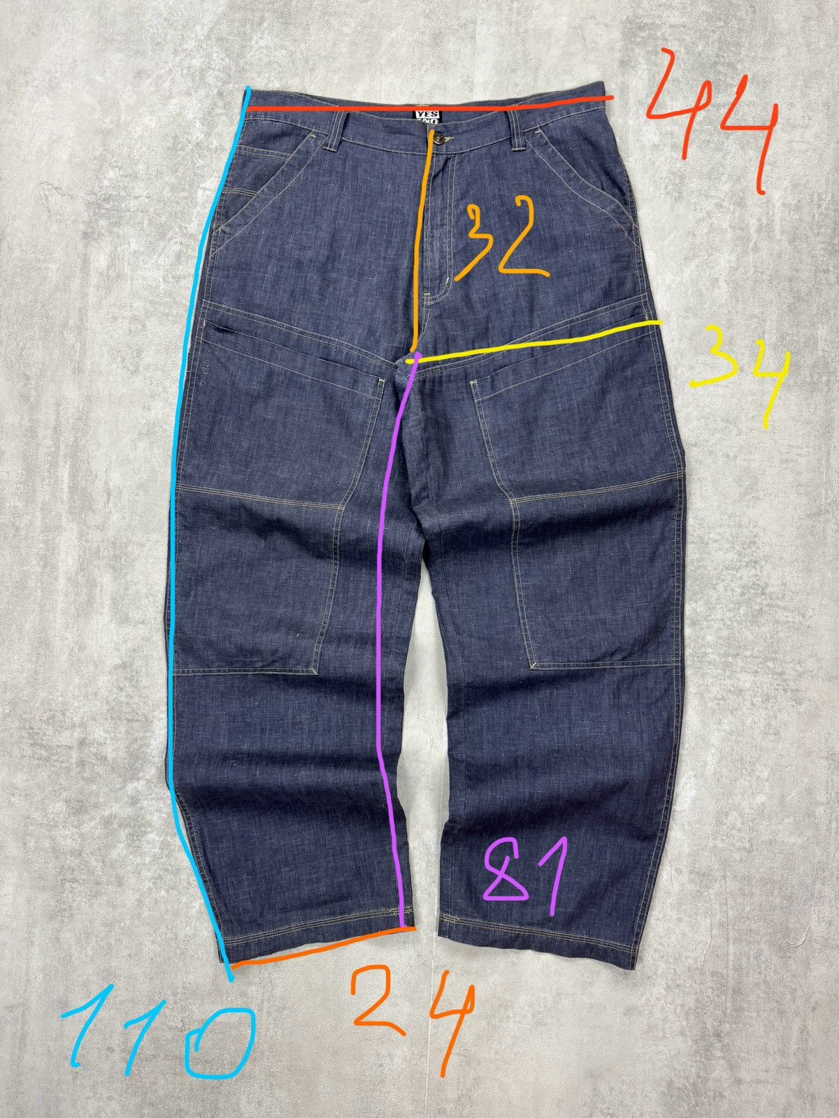 Other Yes Or Not Linen/Cotton Baggy Skater Pants Front Pockets Size US 34 / EU 50 - 12 Thumbnail