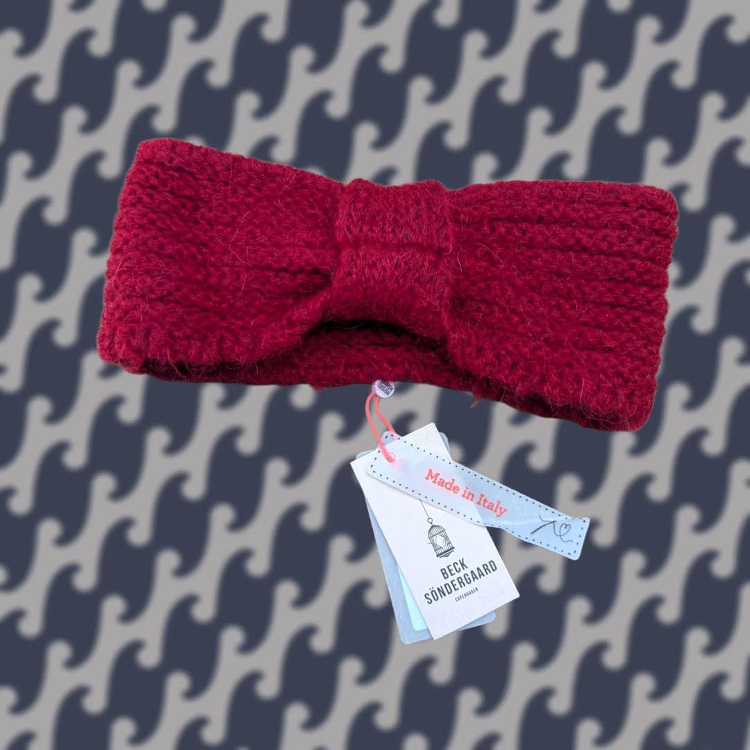 Vintage Beck Sondergaard Alpaca Blend Womens Headband One Size Stretch Knit Red Ladies Size ONE SIZE - 1 Thumbnail