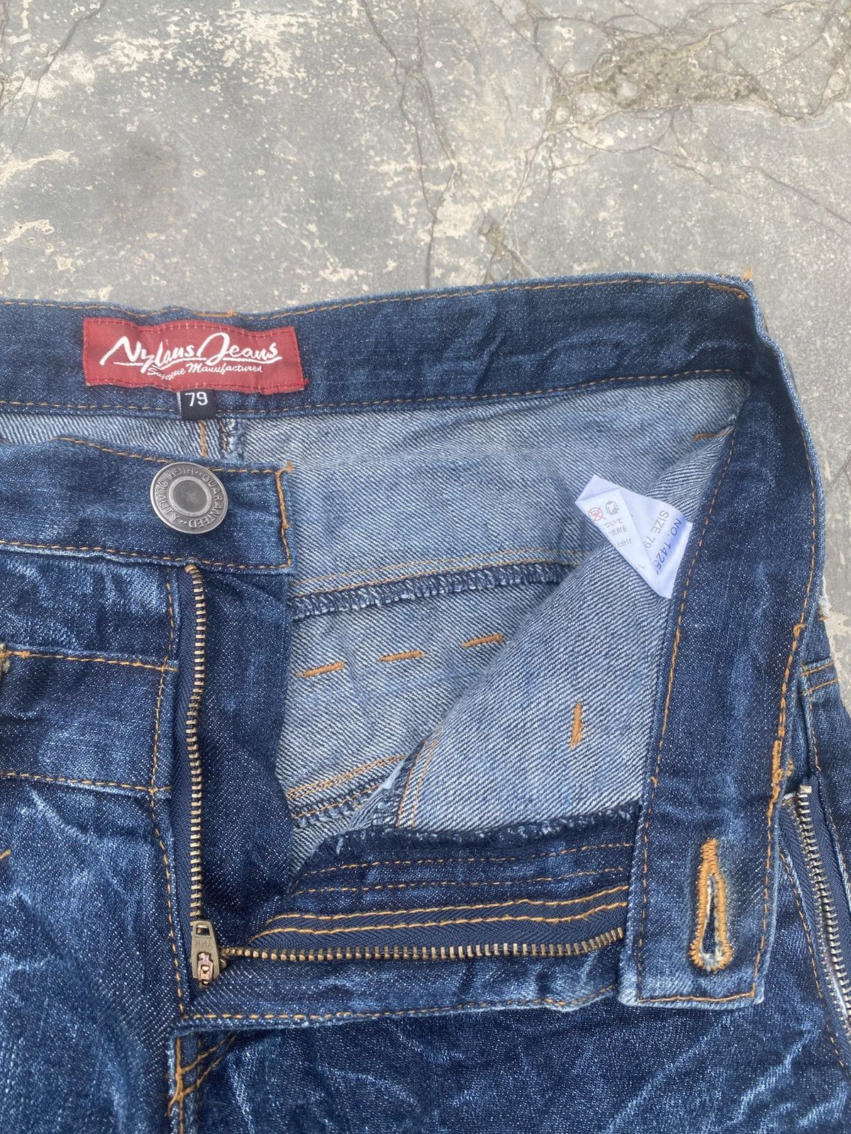 Japanese Brand Nylaus Jeans Bondage Double Waist Quater Jeans Size US 28 / EU 44 - 10 Thumbnail