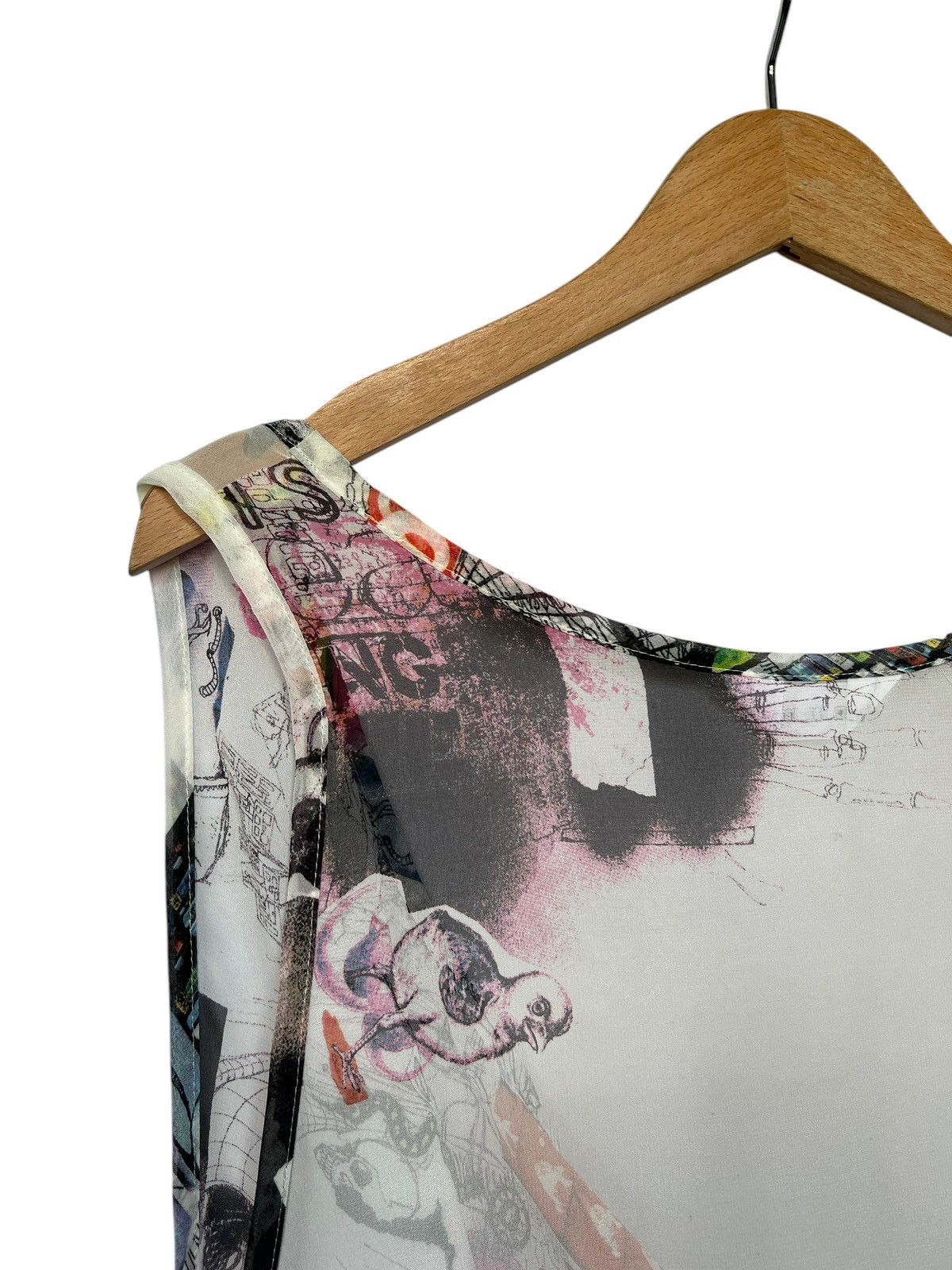 Comme des Garcons × Japanese Brand × gomme Gomme Homme Graffiti Art Printed Sleeveless Blouse Size M / US 6-8 / IT 42-44 - 10 Thumbnail