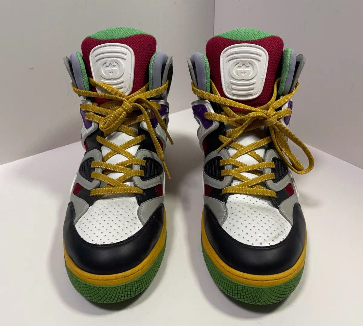 Gucci Gucci High-Top Basketball Sneakers in Black Red White - Size US 10.5 / EU 43-44 - 1 Thumbnail
