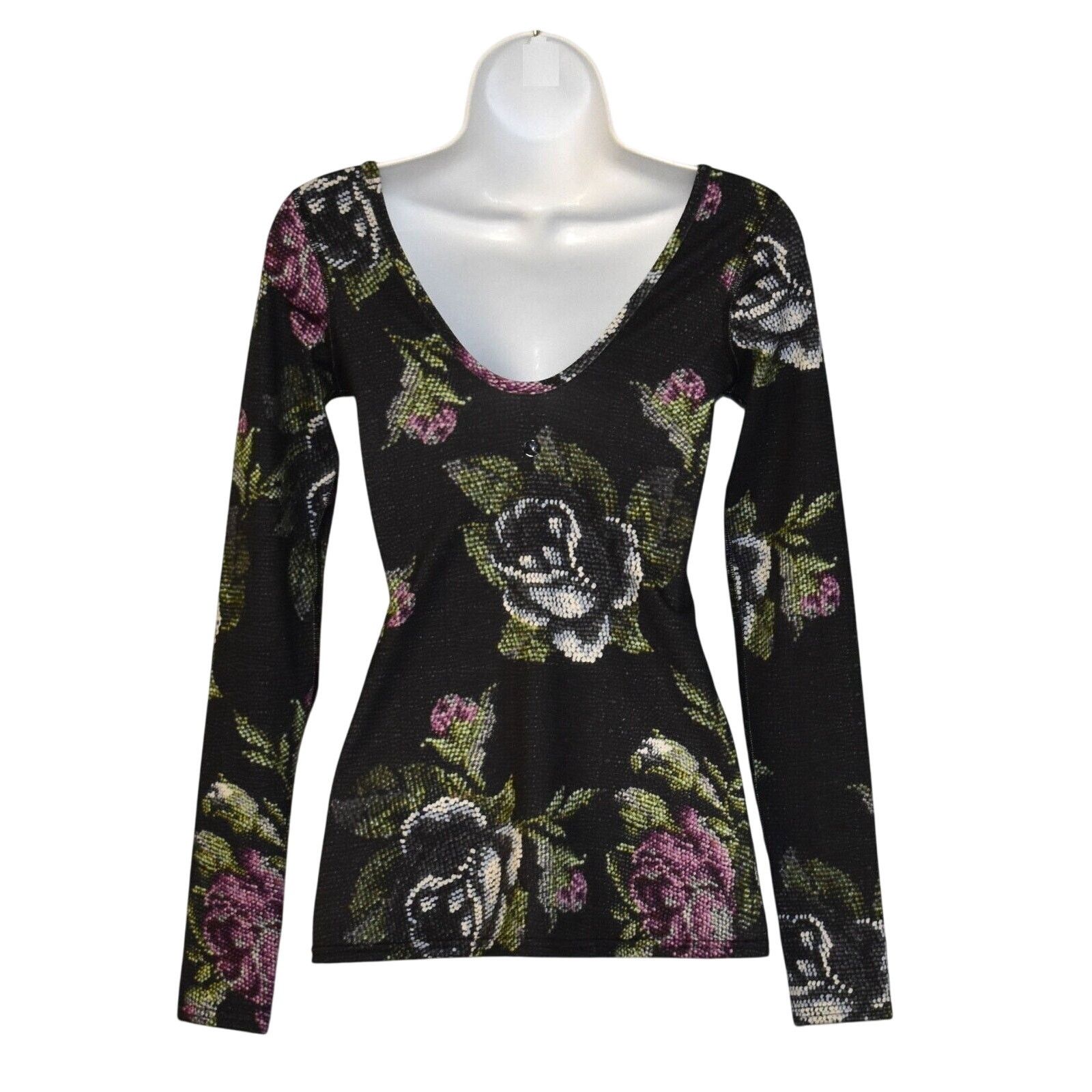 Lululemon LULULEMON Floral Long Sleeve Scoop Back Workout Top Size 4 Size S / US 4 / IT 40 - 4 Thumbnail