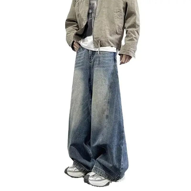 Japanese Brand Retro loose hip-hop straight leg wide leg jeans Size US 32 / EU 48 - 5 Thumbnail