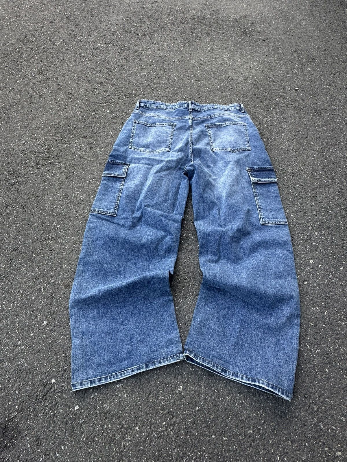 Other Baggy Loose Y2K Wide Cargo Jeans Japanese Style Size US 30 / EU 46 - 5 Thumbnail