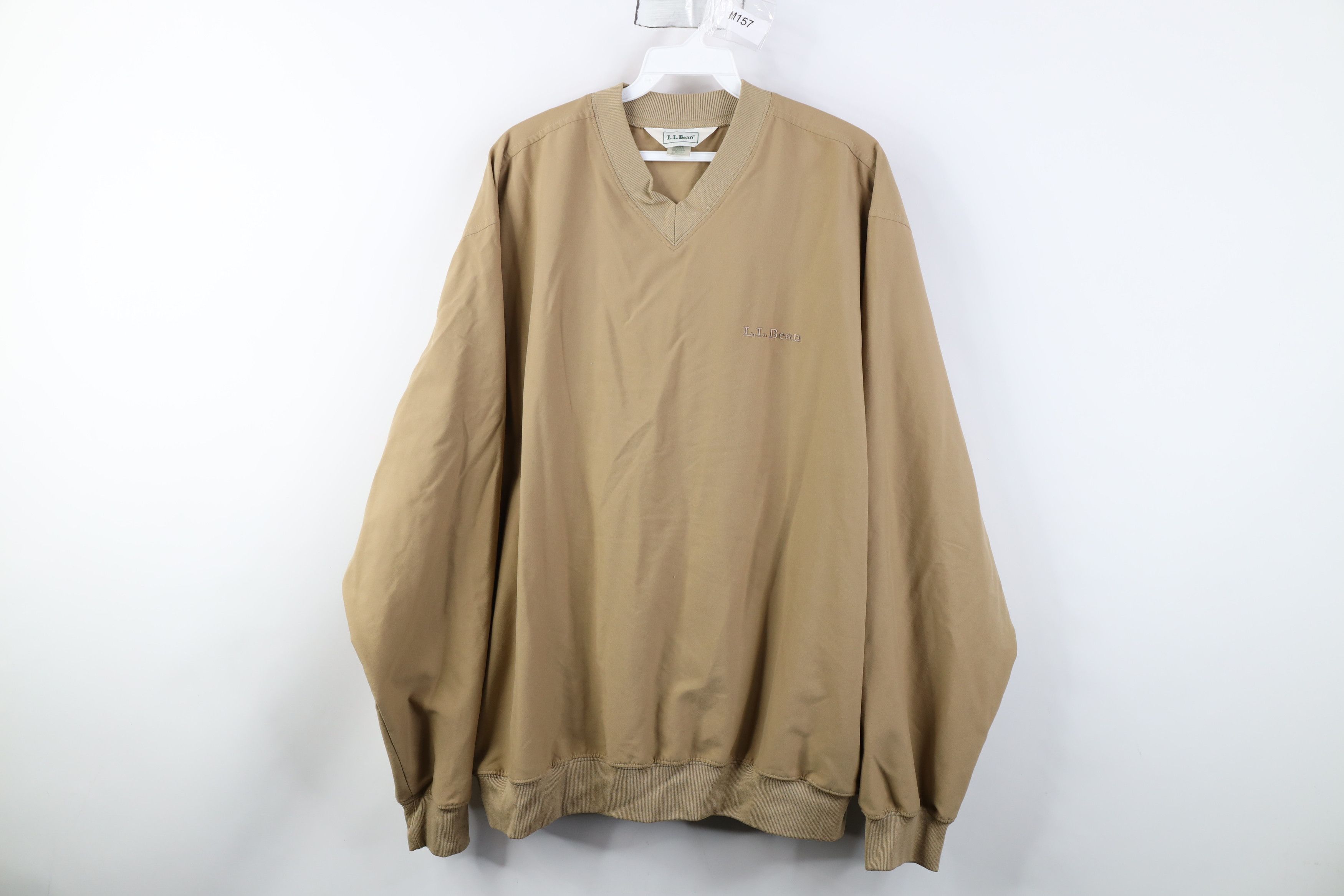 L.L. Bean Vintage 90s LL Bean V-Neck Pullover Windbreaker Jacket Beige Size US L / EU 52-54 / 3 - 1 Thumbnail