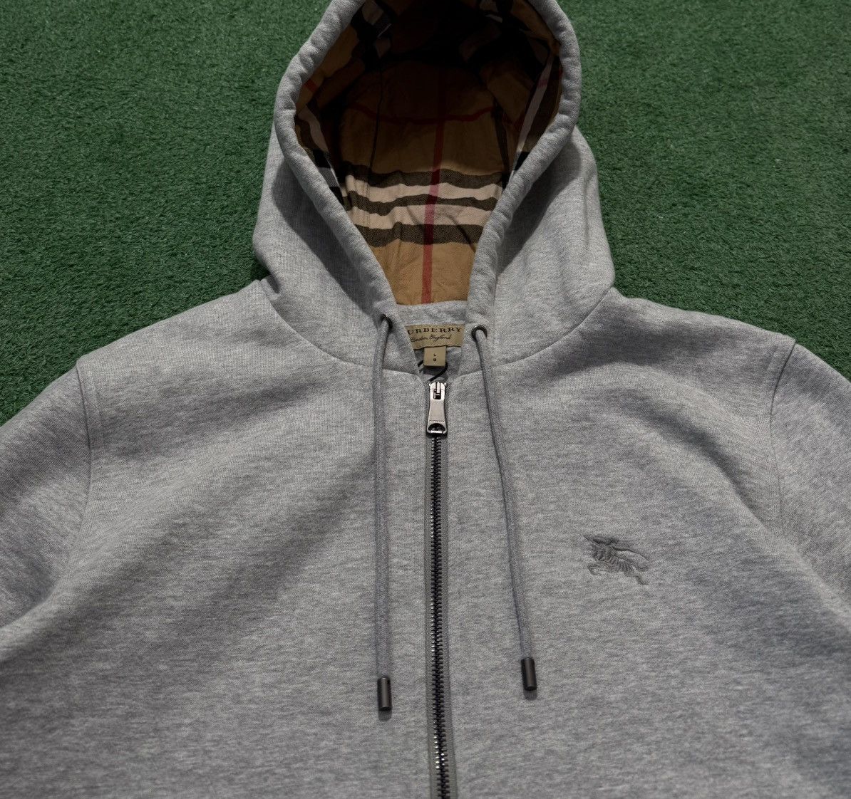 Burberry Burberry London Grey Hoodie Zip Sweatshirt Size US L / EU 52-54 / 3 - 4 Thumbnail