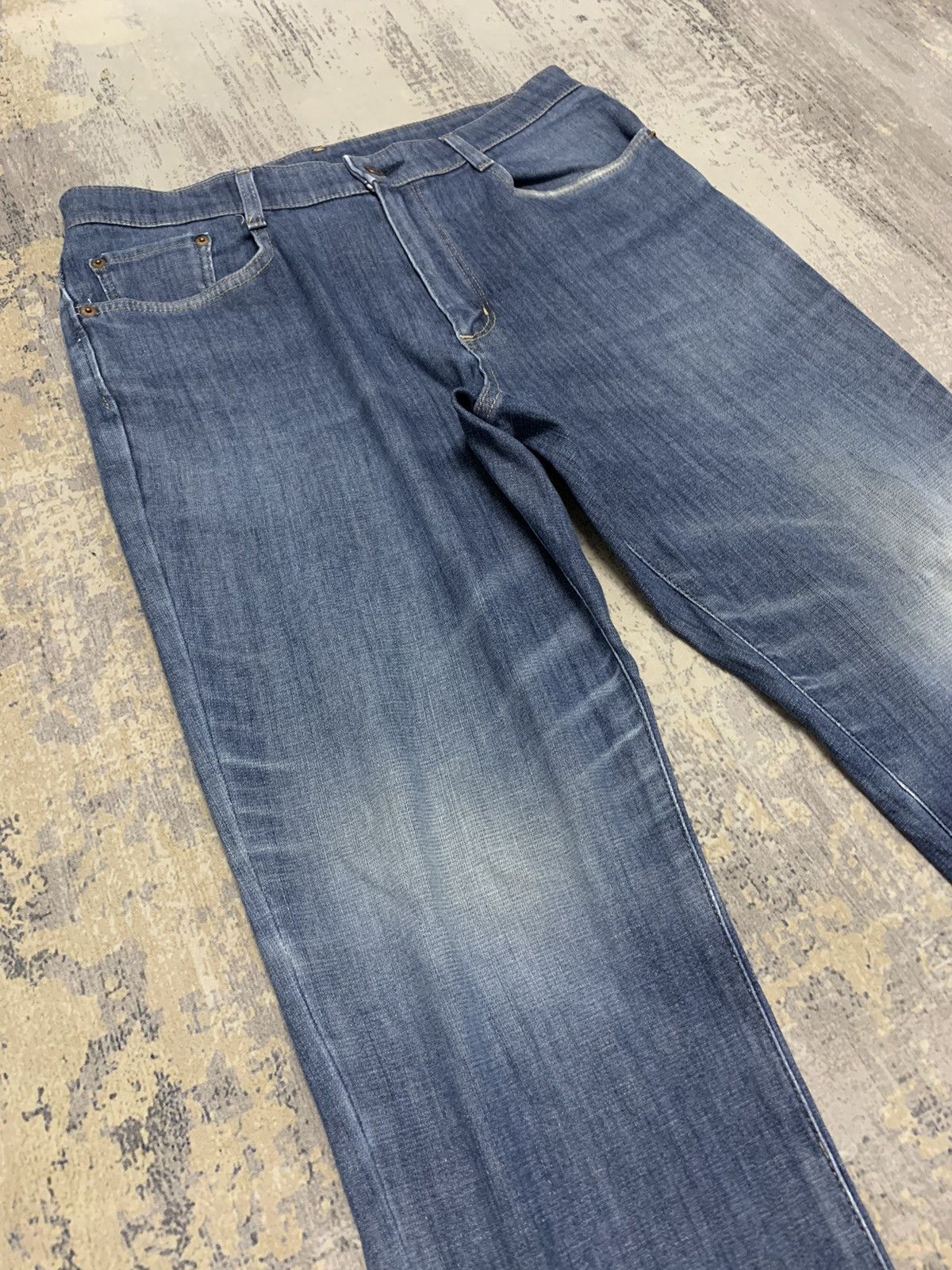 Edwin Edwin 503 Made In Japan Distressed Denim Jeans W33 Size US 33 - 2 Thumbnail