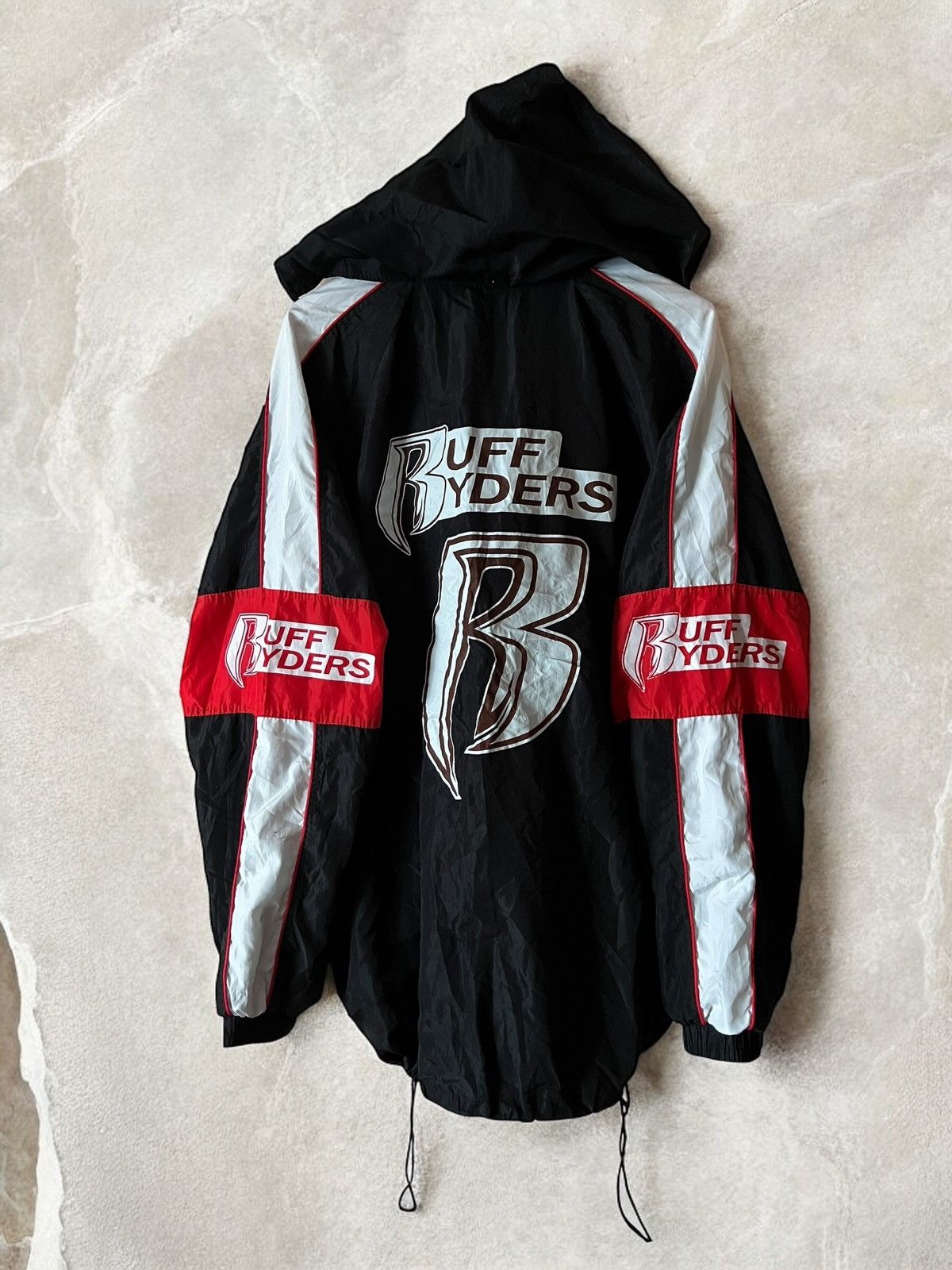 Rap Tees × Ruff Ryders × Vintage RUFF RYDERS VINTAGE Hooded JACKET RAP windbreaker waterproof Size US XL / EU 56 / 4 - 1 Thumbnail