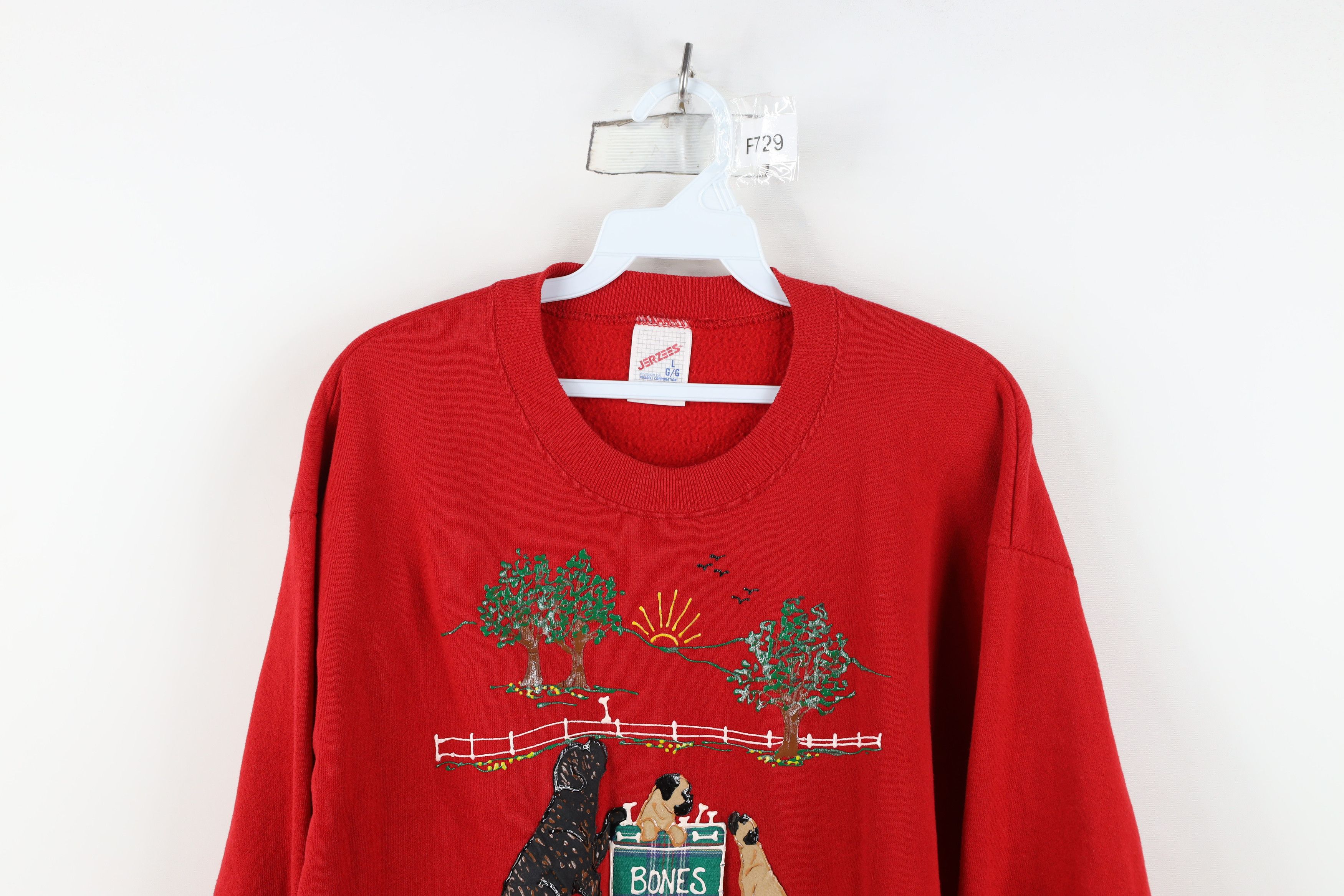 Vintage Vintage 90s Streetwear Paint Farmhouse Dog Puppy Sweatshirt Size L / US 10 / IT 46 - 2 Thumbnail