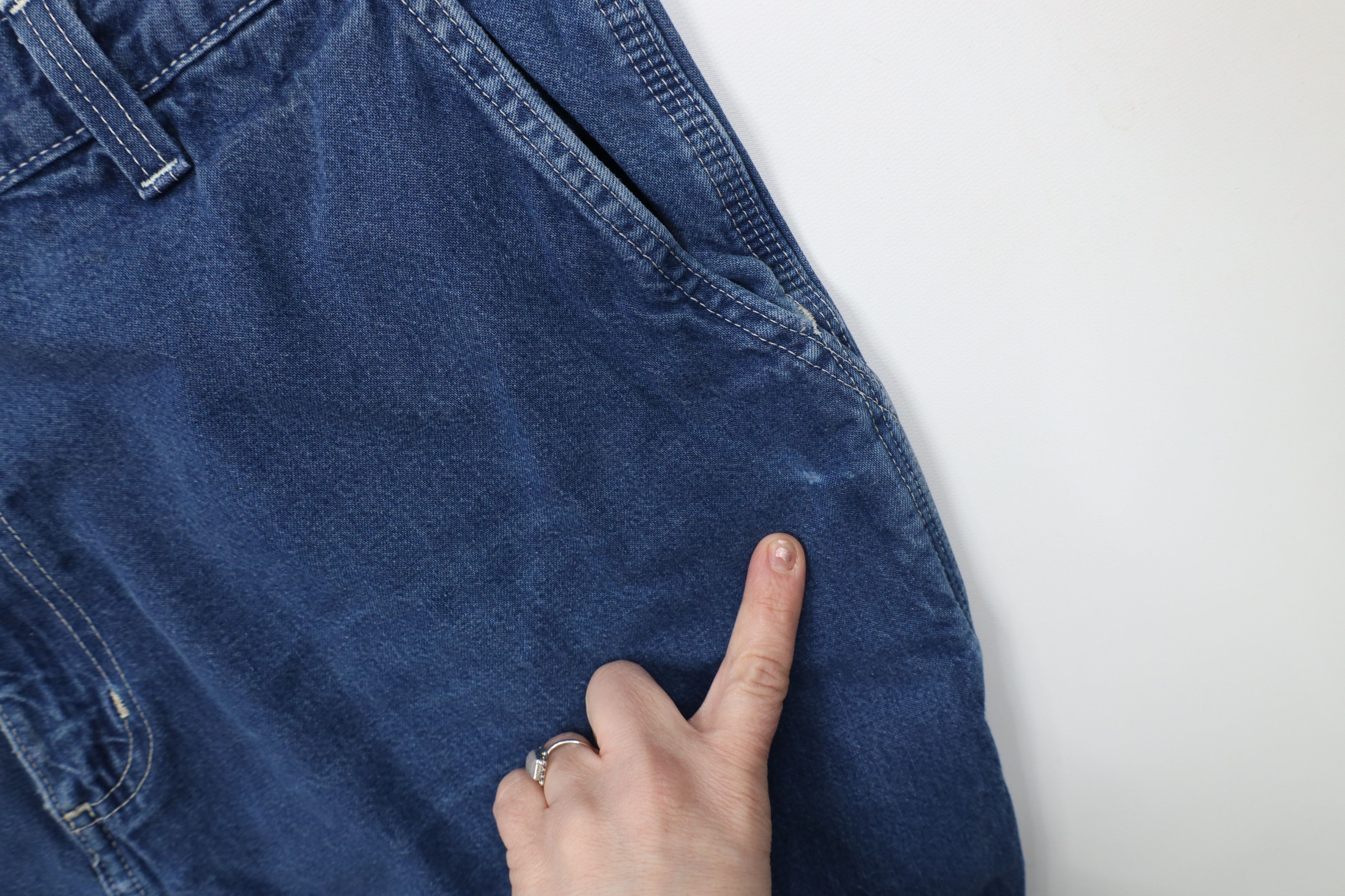Carhartt Vintage Y2K Carhartt Wide Leg Dungaree Denim Jeans Blue Size US 40 / EU 56 - 7 Thumbnail