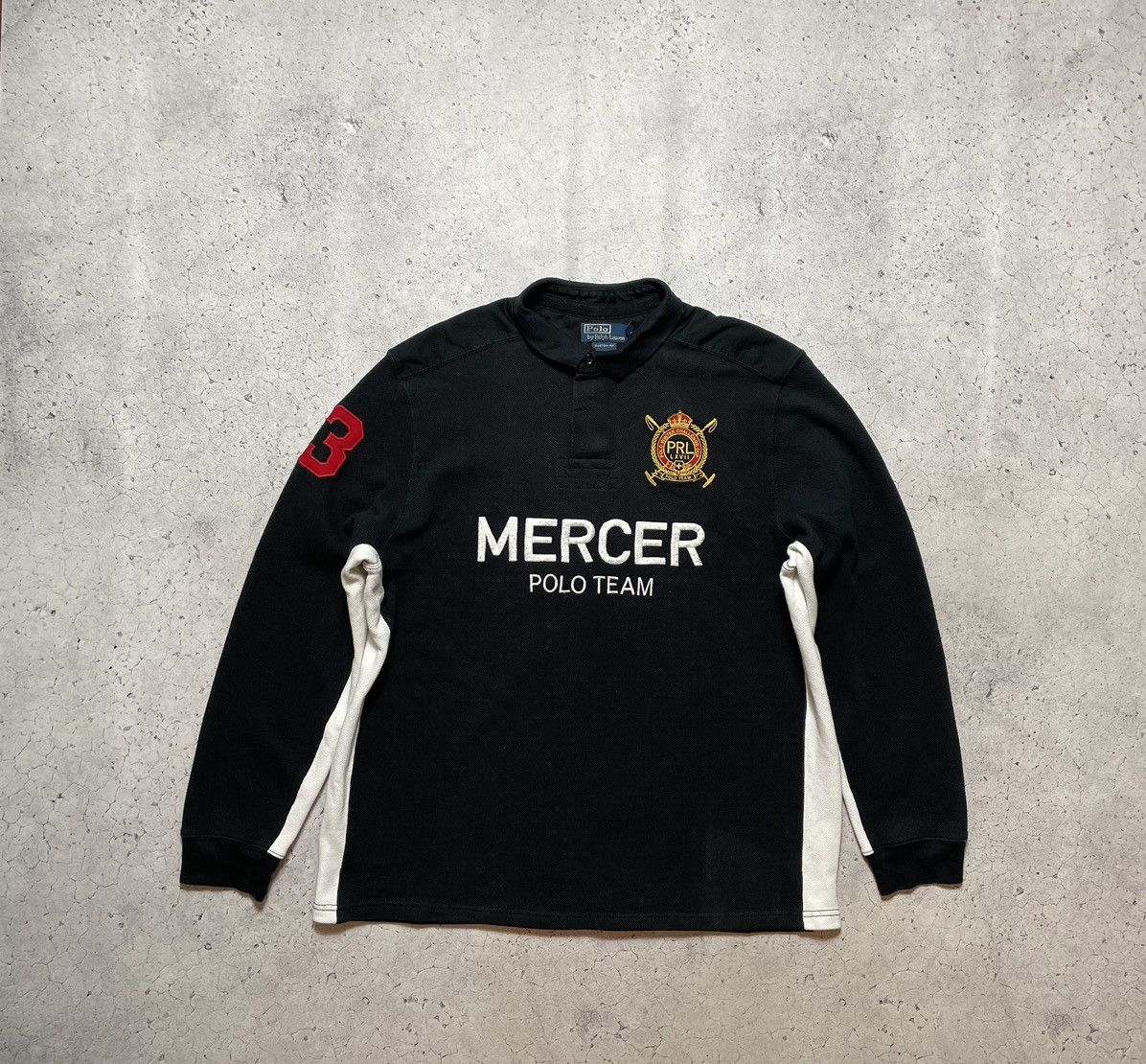 Polo Ralph Lauren Vintage Rugby Sweatshirt Polo Ralph Lauren Mercer Team #3 Size US XXL / EU 58 / 5 - 1 Thumbnail