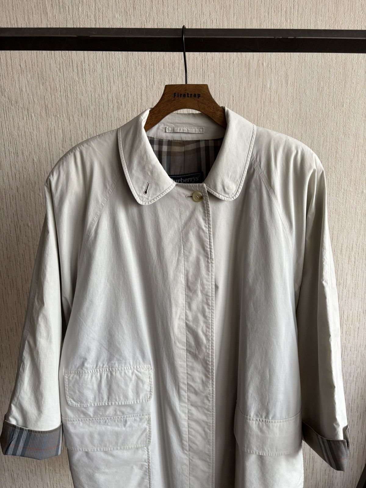 Burberry × Vintage Vintage Burberry Nova Check Trench Coat RainCoat 80s Size US L / EU 52-54 / 3 - 4 Thumbnail