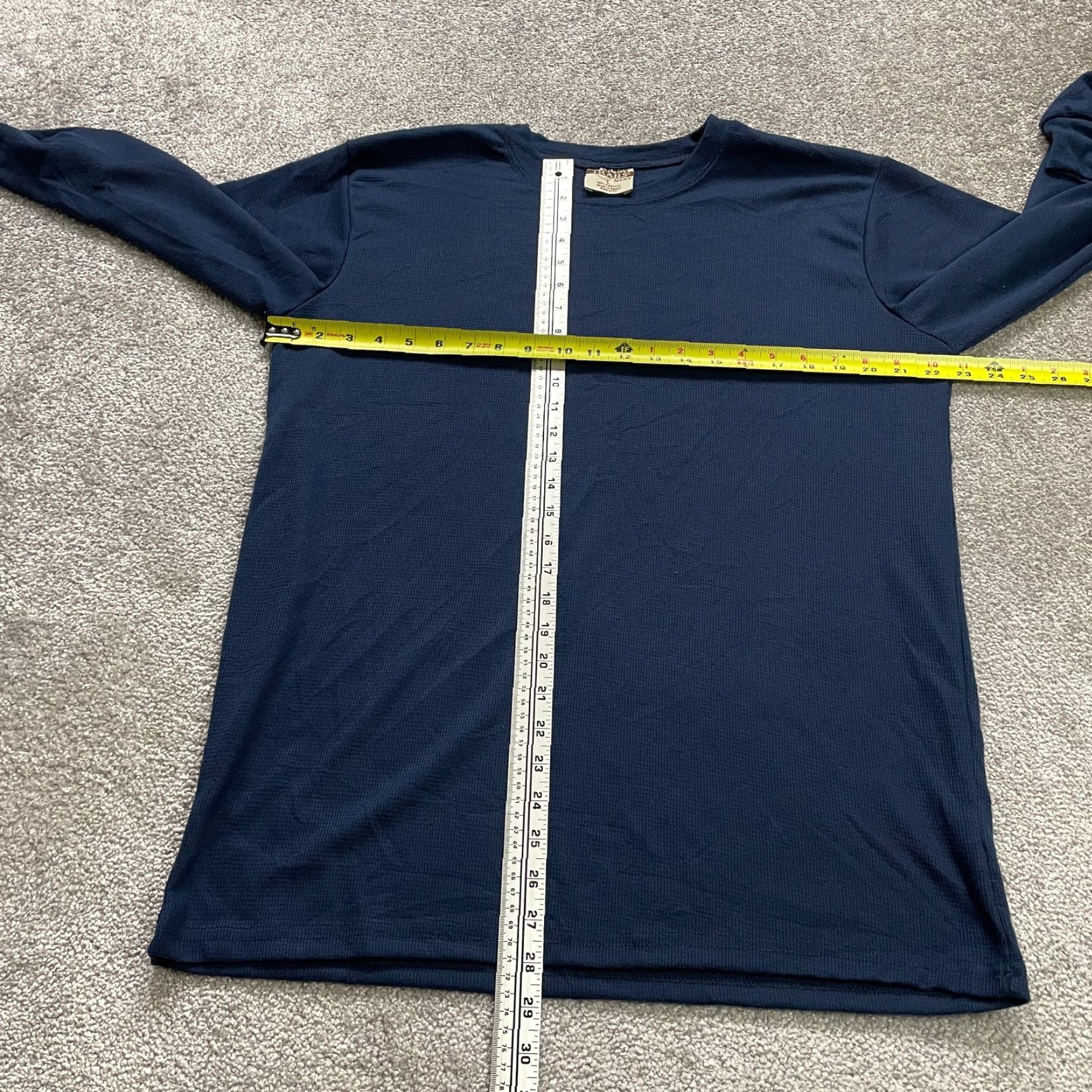 Rails Open Trails Basic Tee T-Shirt Mens L Navy Blue Crew Neck Long Sleeve Active Size US L / EU 52-54 / 3 - 6 Thumbnail