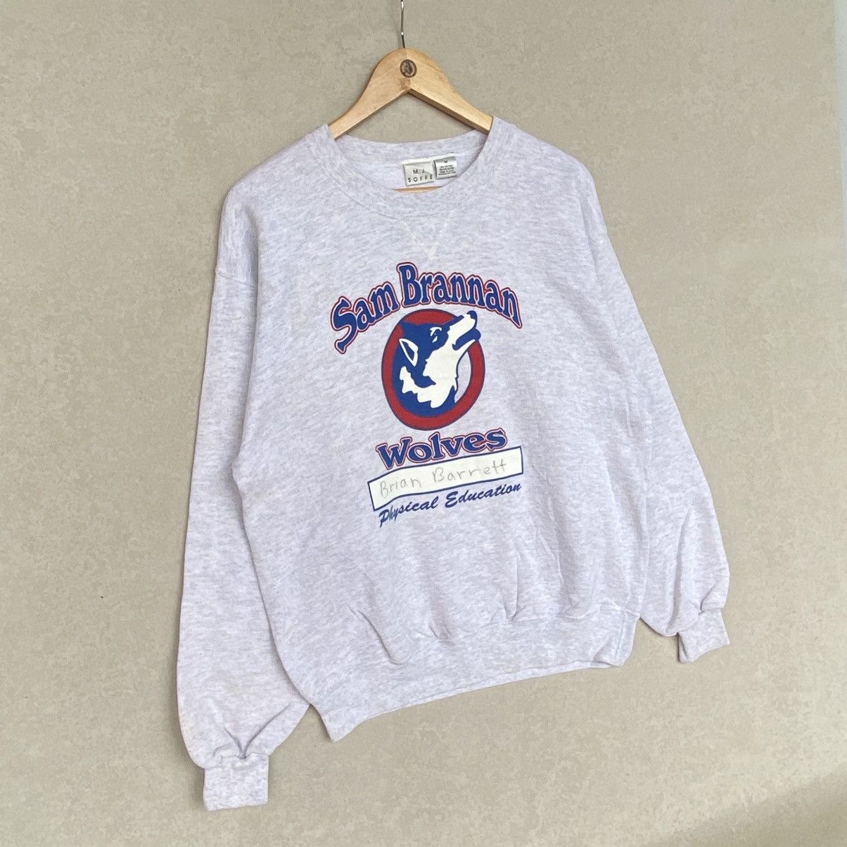 Other Vintage Sam Brannan Wolves Printed Crewneck Sweatshirt Gray Size US M / EU 48-50 / 2 - 3 Thumbnail