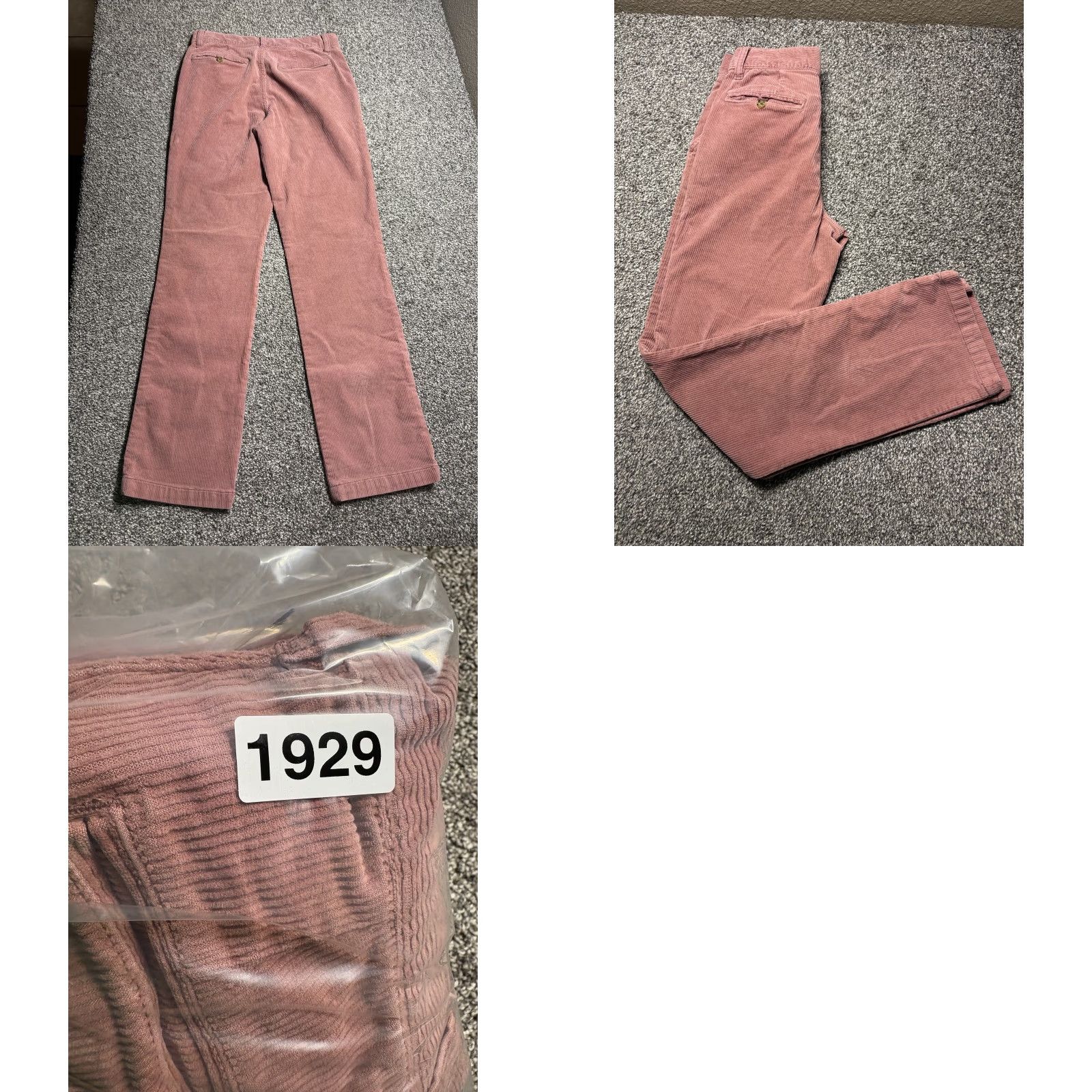 Faherty Faherty Pants Womens Corduroy 25 Pink High Rise Stretch Cotton Blend Regular Straight 28in? Size 42" / US 20 - 8 Thumbnail