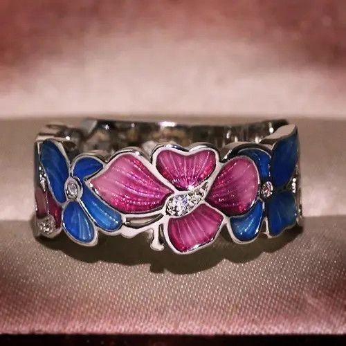 Japanese Brand Fukuzawa x Rei Creative Flower Butterfly Unisex Ring Size ONE SIZE - 2 Thumbnail