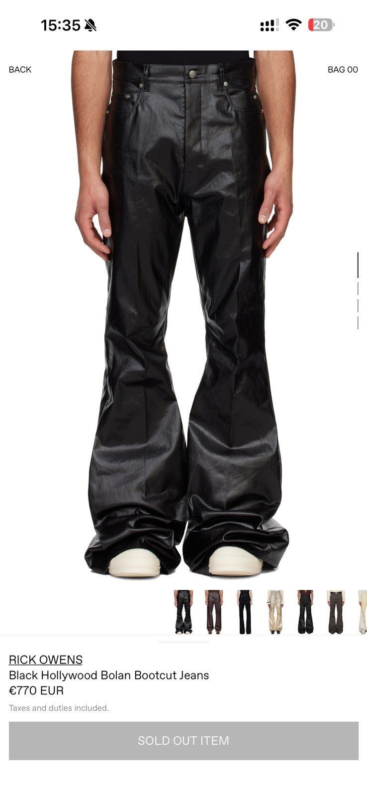 Rick Owens Rick Owens Black Bolan Bootcut Jeans Size US 28 / EU 44 - 6 Thumbnail
