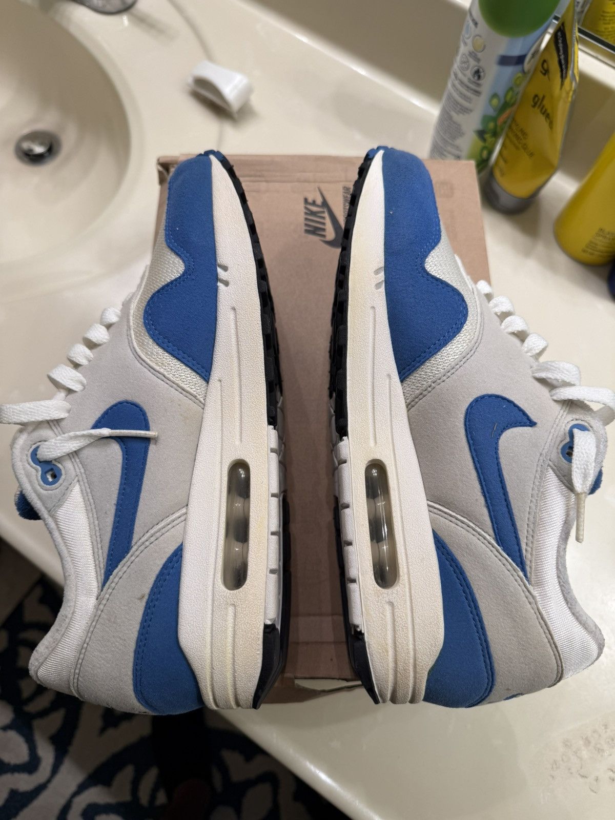 Nike Nike air max 1 qs white varsity blue size 8 2009 Size US 8 / EU 41 - 4 Thumbnail