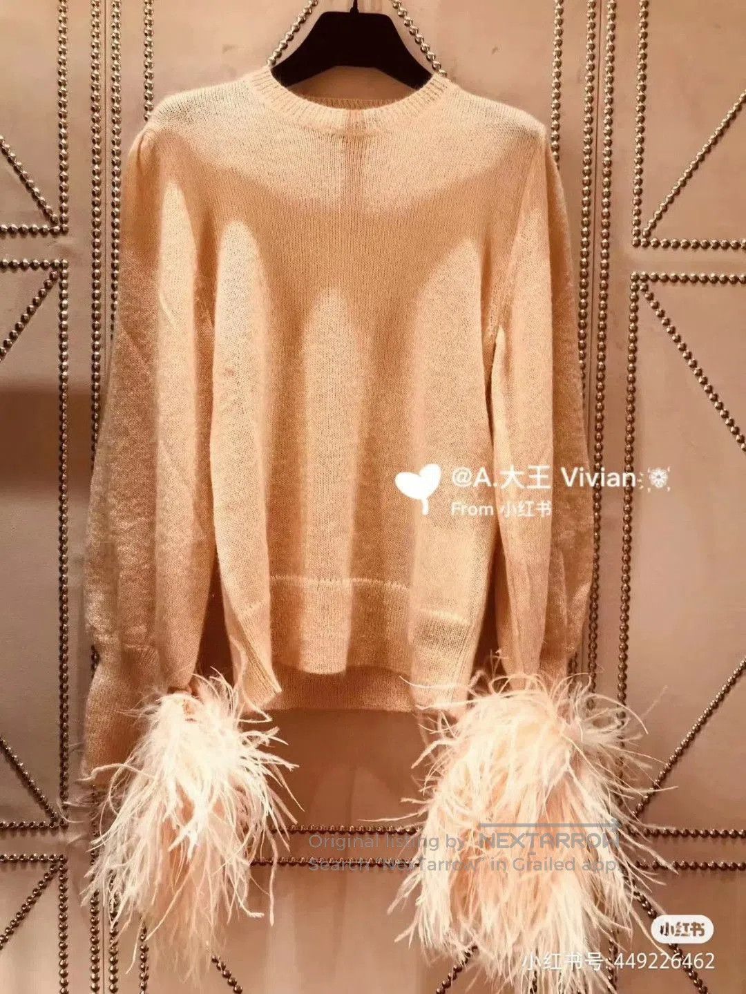 Gucci Gucci Detachable Ostrich Feather Sweater. Size L / US 10 / IT 46 - 3 Thumbnail