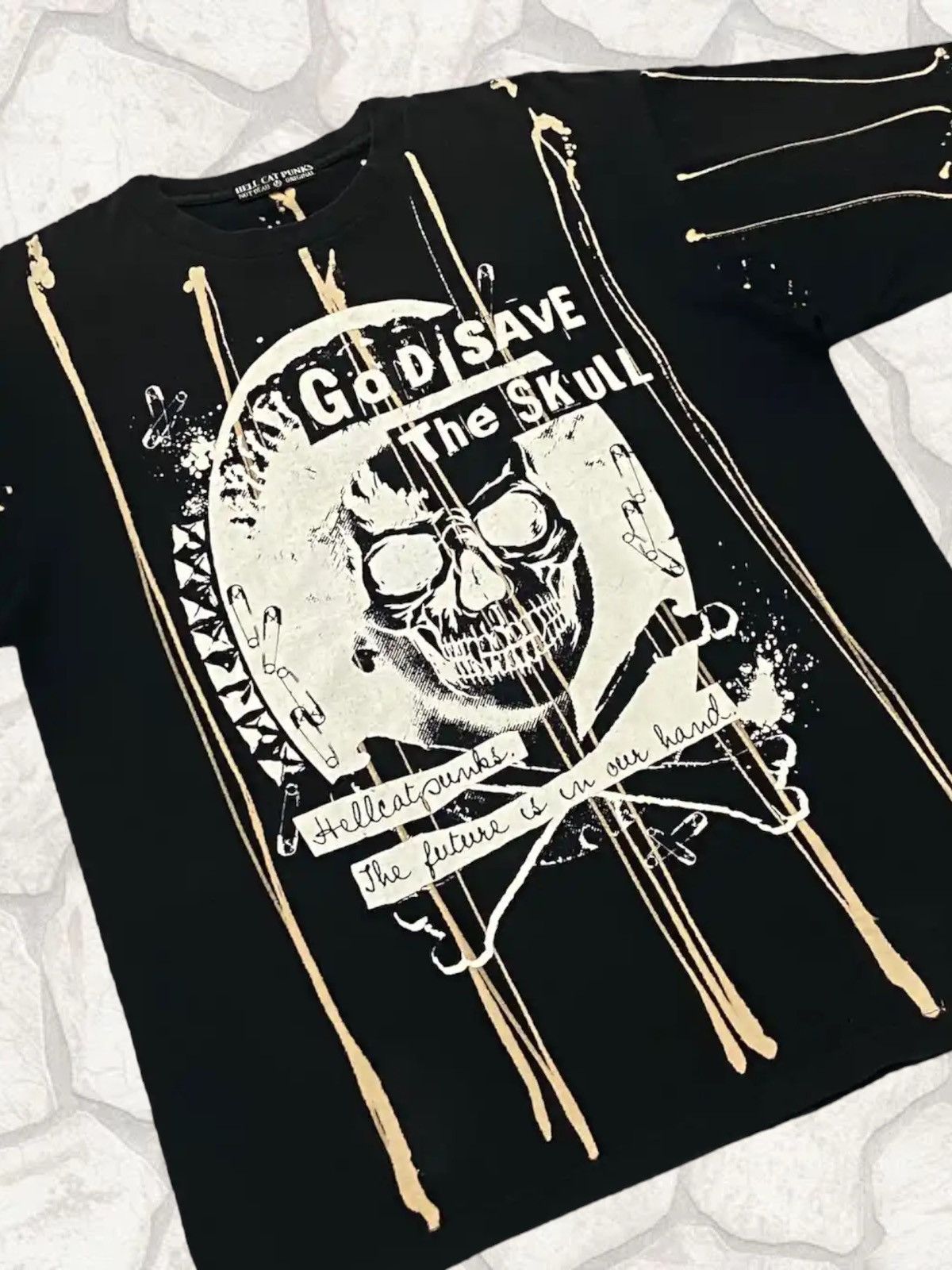 Affliction × If Six Was Nine × Le Grande Bleu (L.G.B.) Vintage Hell Cat Punks God Save The Skull Tee Size US L / EU 52-54 / 3 - 3 Thumbnail
