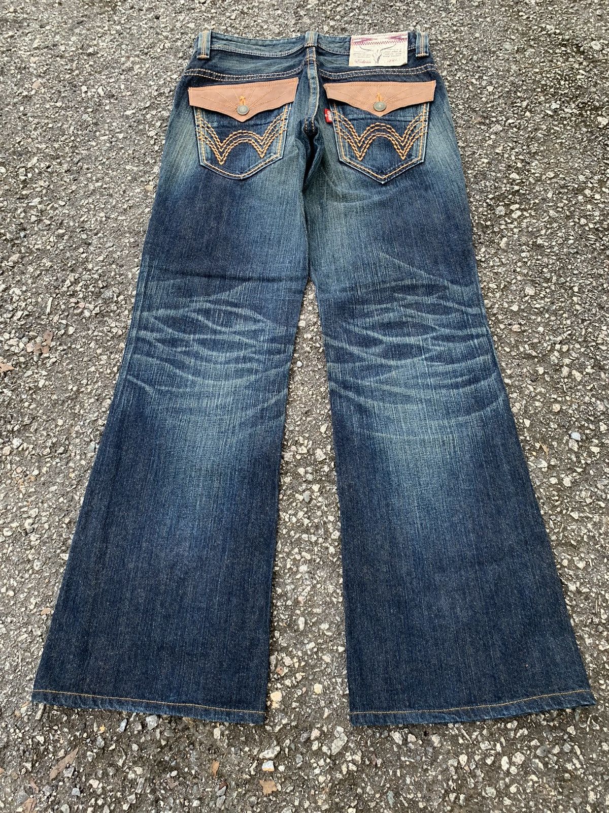 Edwin FLARE💥 EDWIN NAVAJO HIPPIES STYLE RUSTY DISTRESSED DENIM Size US 32 / EU 48 - 4 Thumbnail