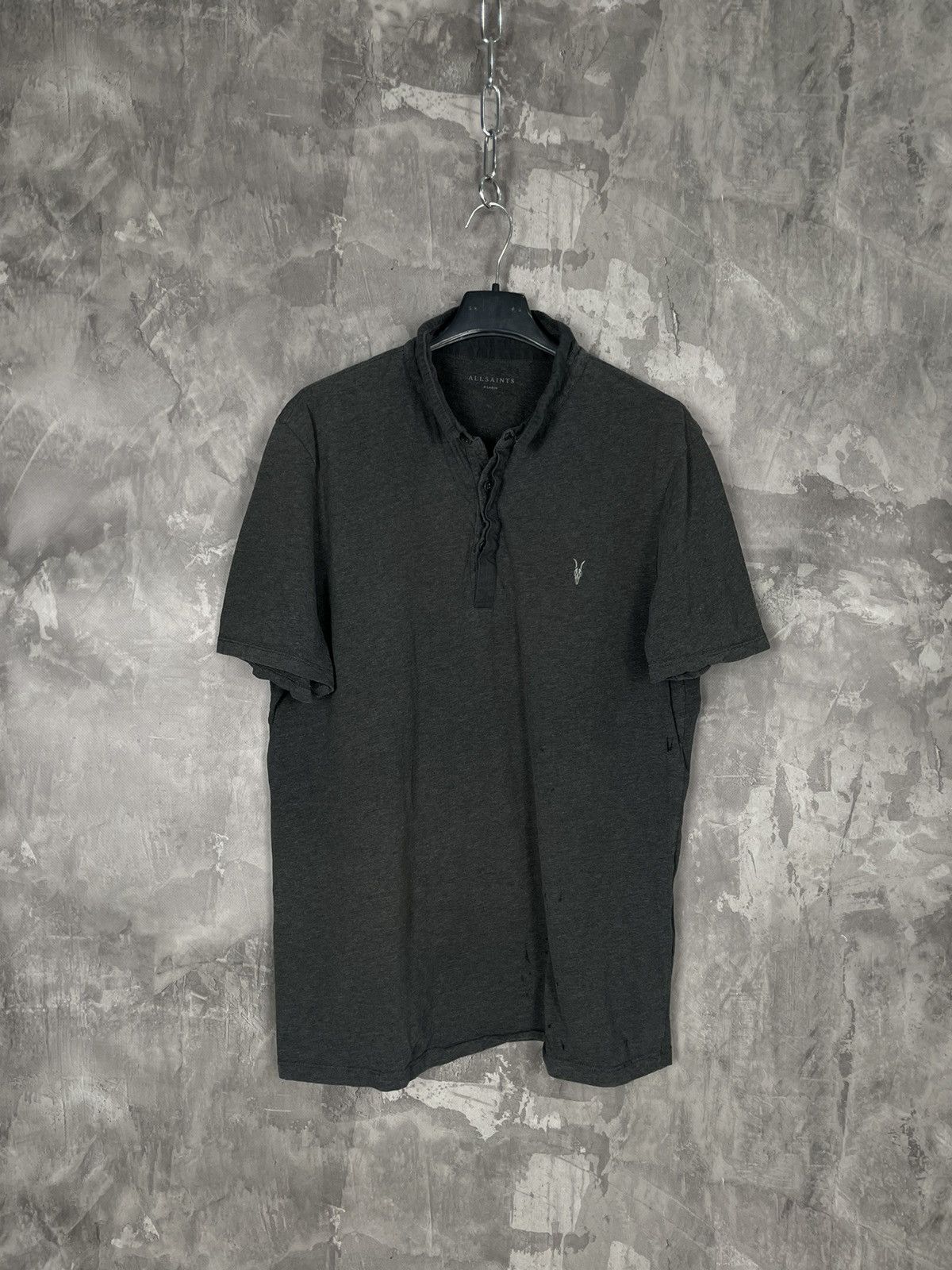 Allsaints × Vintage Allsaints Luxury Basic Logo Polo T-Shirt Size US XL / EU 56 / 4 - 1 Thumbnail