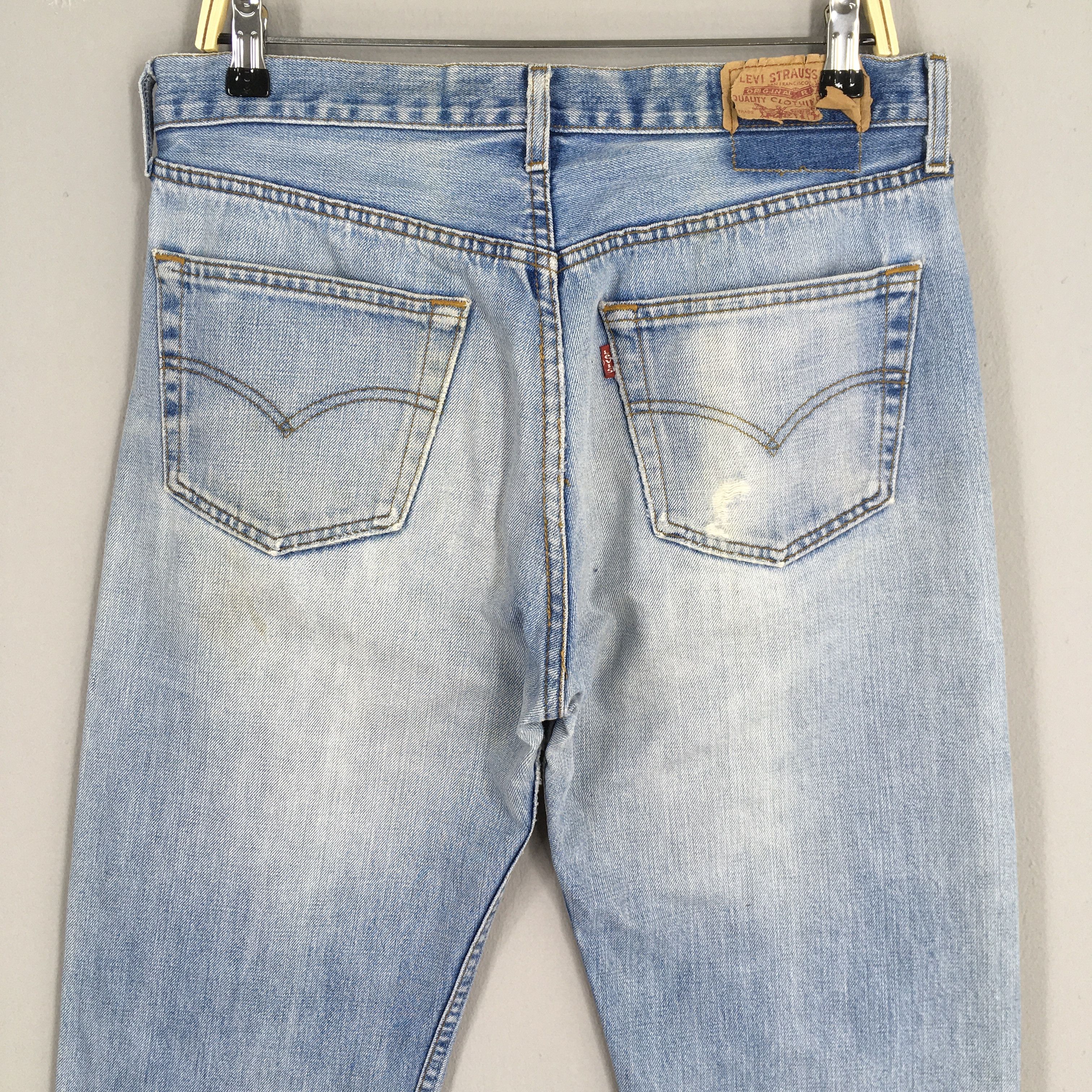 Levi's Size 31x33 Vintage 80s Levi's 501 Faded Blue Jeans S186 Size US 31 - 9 Thumbnail