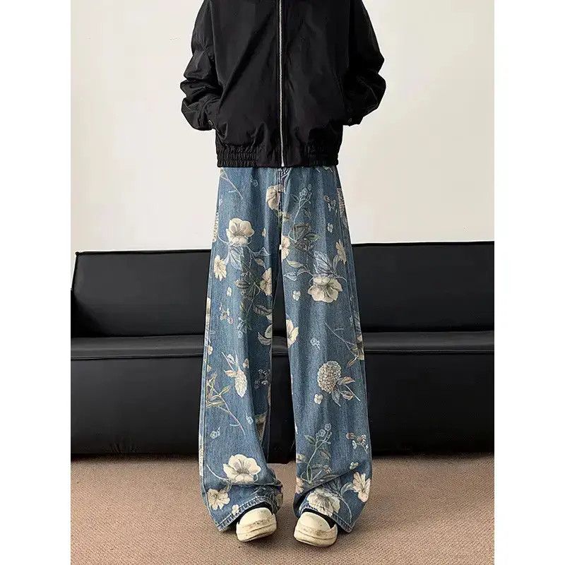 Japanese Brand Retro straight leg loose wide leg jeans Size US 32 / EU 48 - 5 Thumbnail