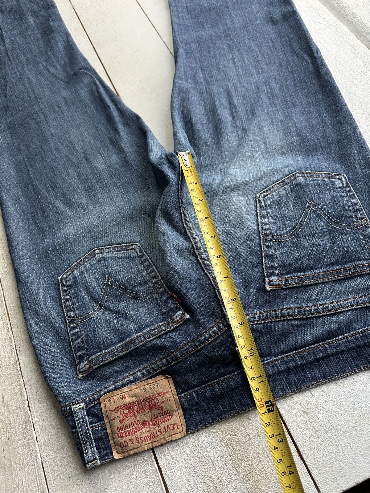 Levi's BOOTCUT🚨Vintage 90s Levis Jeans 528 84 Light Wash Denim Size 29" - 13 Thumbnail
