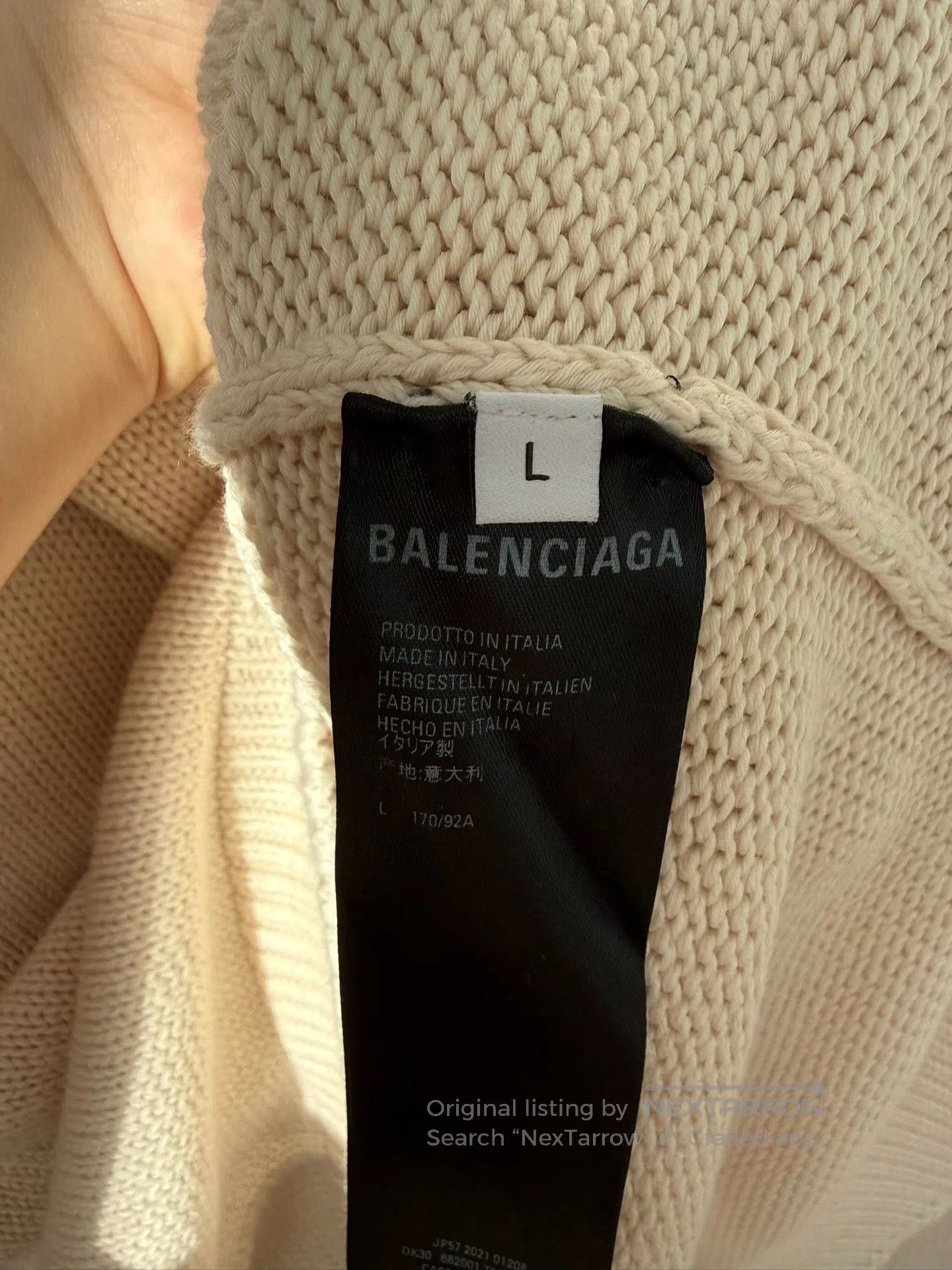 Balenciaga Balenciaga Bebe Diamond Sweater Size L. Size L / US 10 / IT 46 - 4 Thumbnail