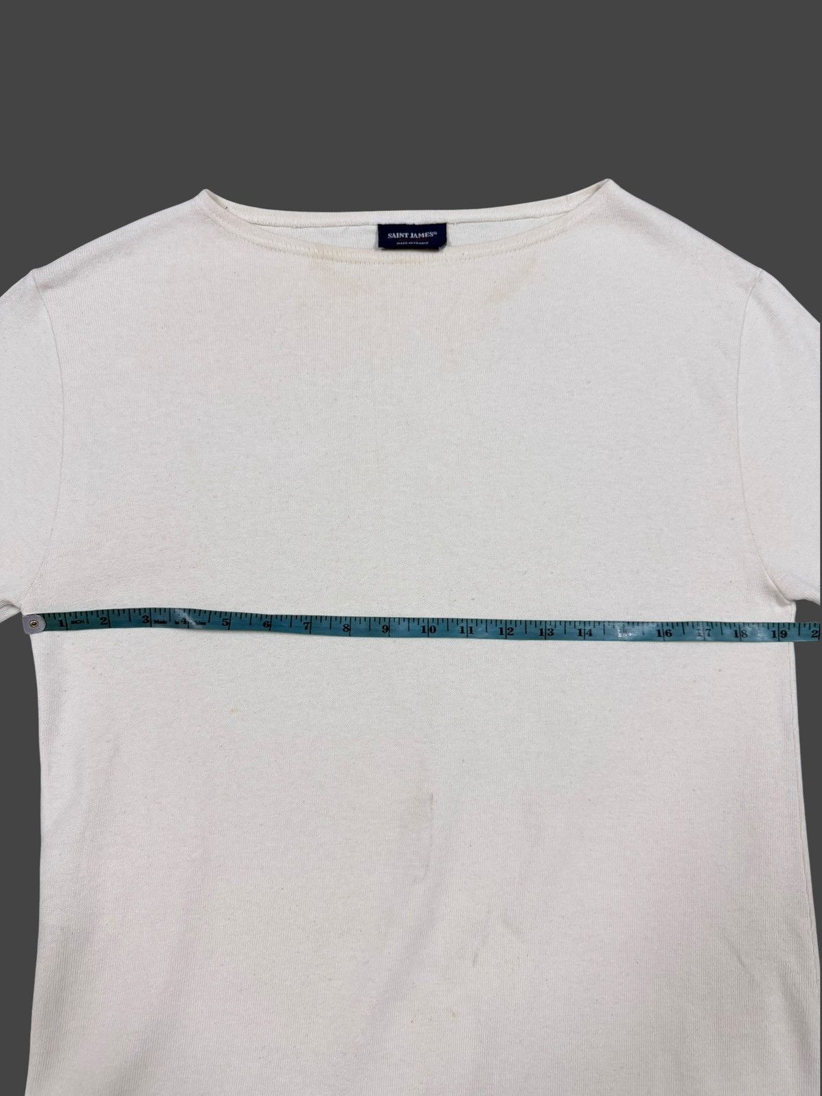 Saint James Saint James Beige Boat Neck Heavy Cotton Longsleeve Shirt Size US M / EU 48-50 / 2 - 13 Thumbnail
