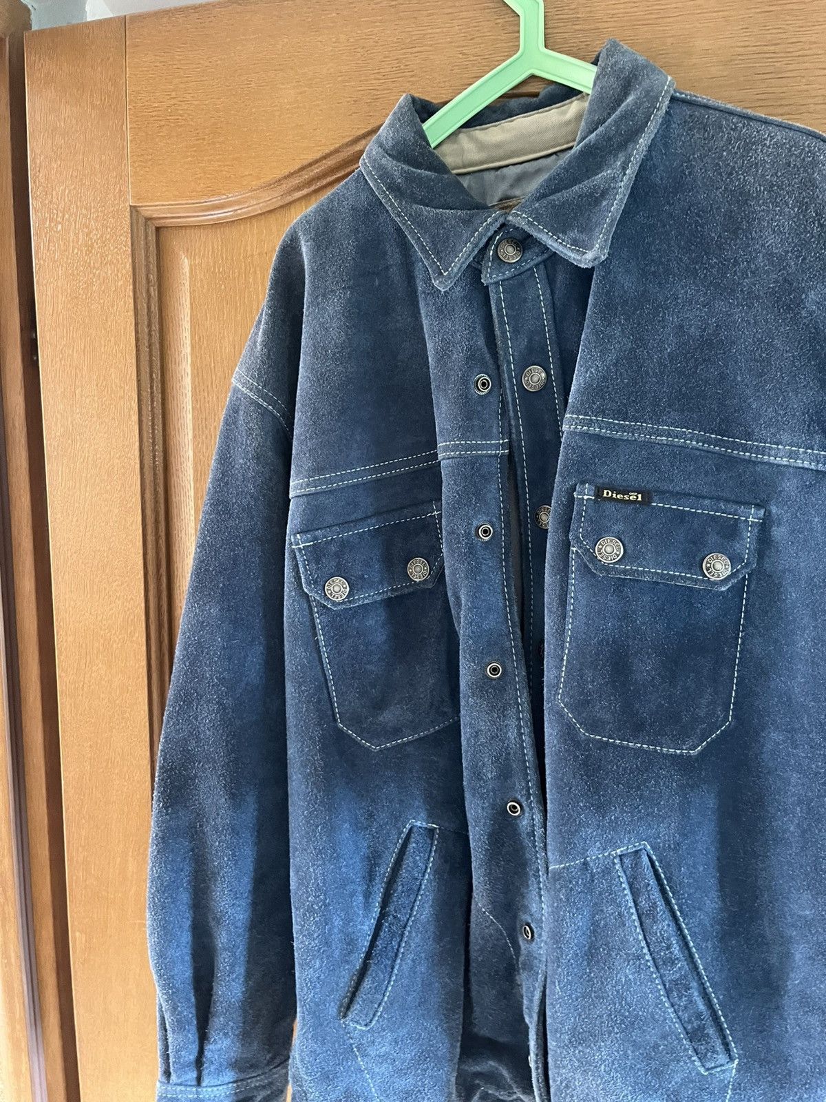 Diesel Diesel Leather Jacket – Blue, Size M Size US M / EU 48-50 / 2 - 2 Thumbnail