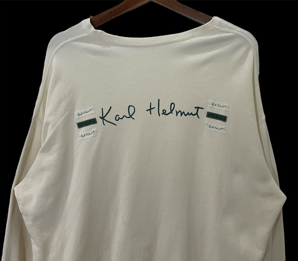 Japanese Brand × Karl Helmut Vintage Karl Helmut Big Logo Sweatshirt Size US L / EU 52-54 / 3 - 9 Thumbnail
