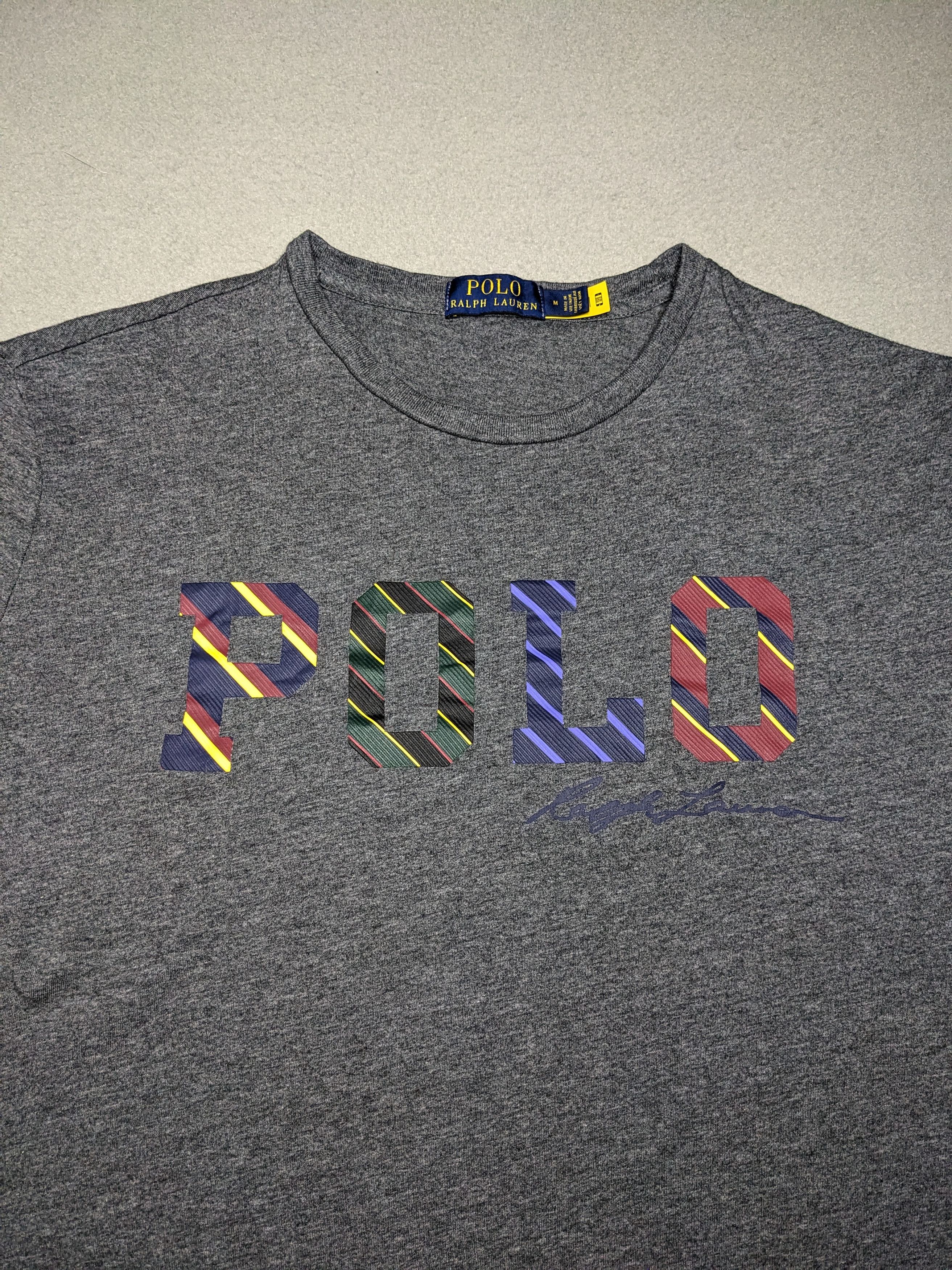 Polo Ralph Lauren Polo Ralph Lauren Spellout Graphic Shirt Grey Medium Preppy Size US M / EU 48-50 / 2 - 2 Thumbnail