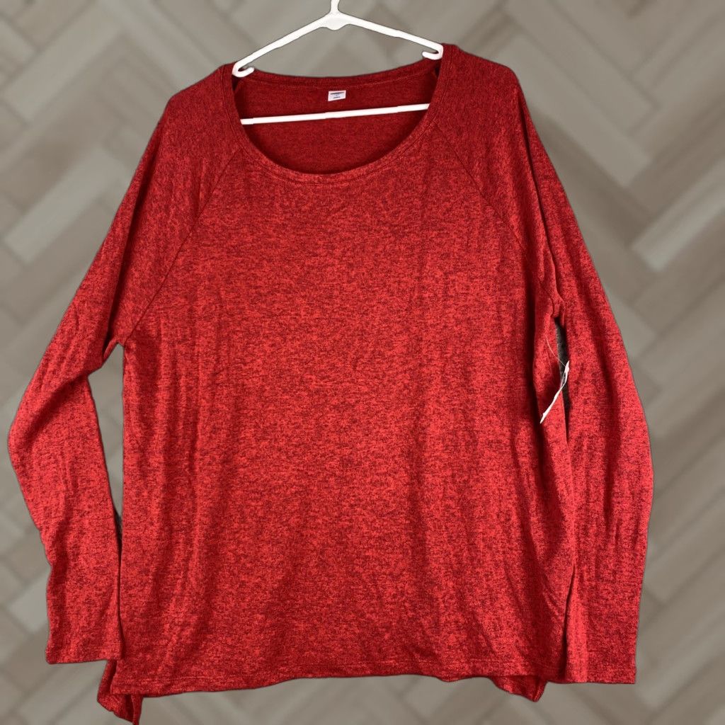 Old Navy Old Navy Sweater Women’s Large Red Long Sleeve Scoop Neck Casual Top Shirt /44-16 Size L / US 10 / IT 46 - 1 Thumbnail