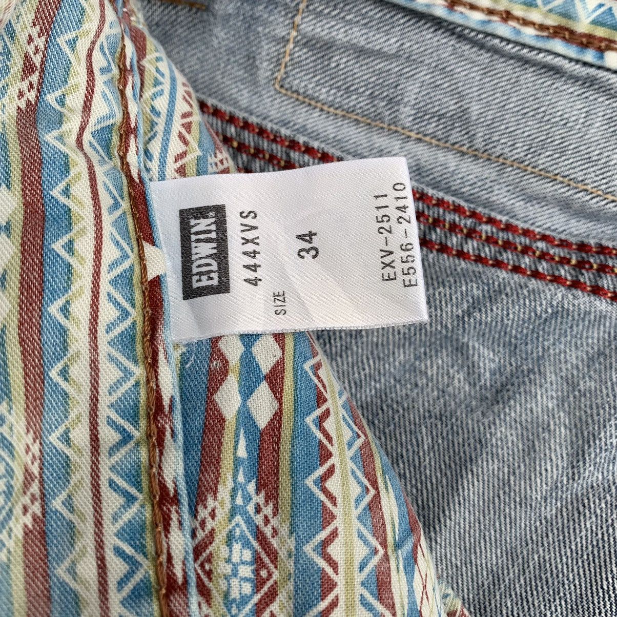 Japanese Brand Vintage Japan Edwin Navajo Distressed Two Tone Denim W35 Size US 35 - 17 Thumbnail