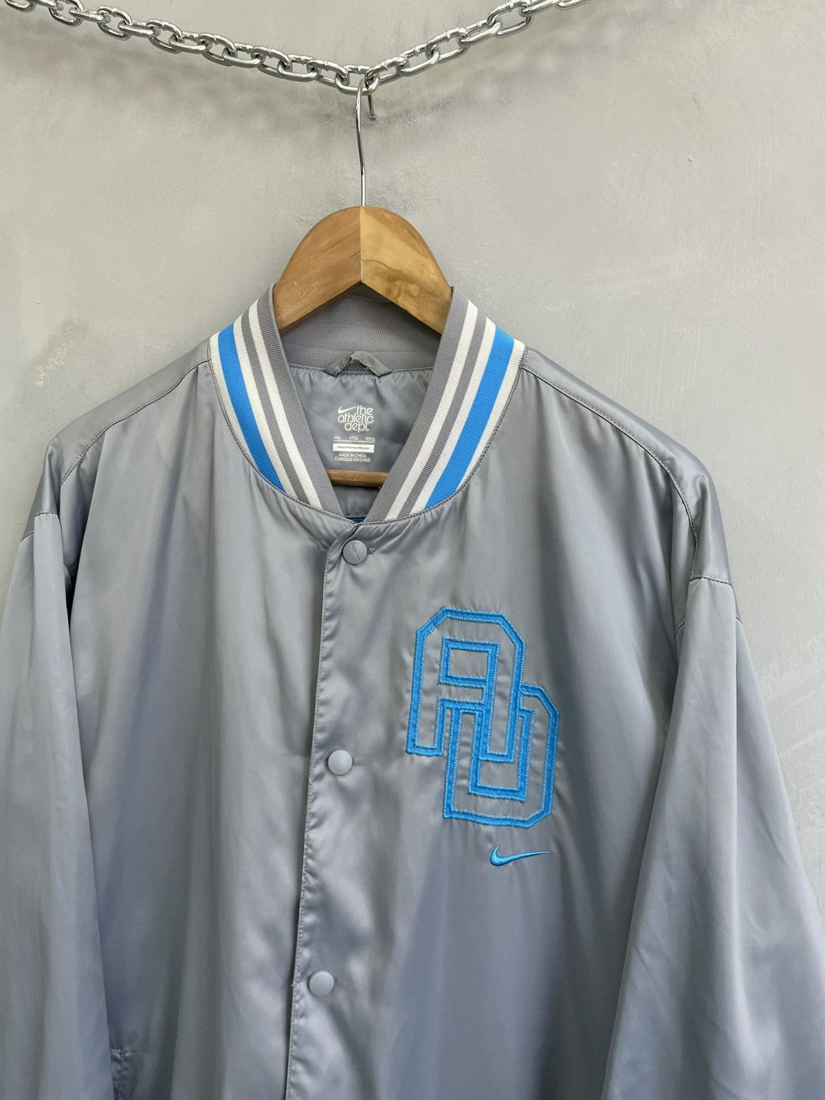 Nike Nike drill swoosh athletic dept. Nylon varsity bomber Size US XL / EU 56 / 4 - 3 Thumbnail