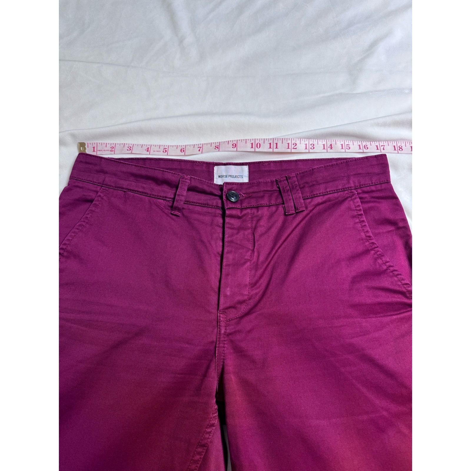 Norse Projects Norse Project Aros Heavy Chino Cotton Pants MaroonMen’s 32 Size US 32 / EU 48 - 6 Thumbnail